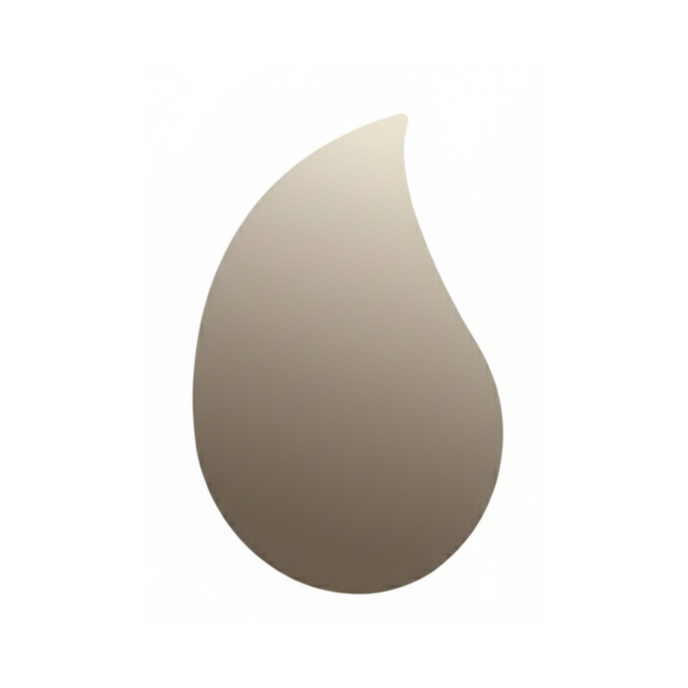 "Acqua" decorative mirror, drop-shaped, with a fluid and contemporary design, 90x62 cm.