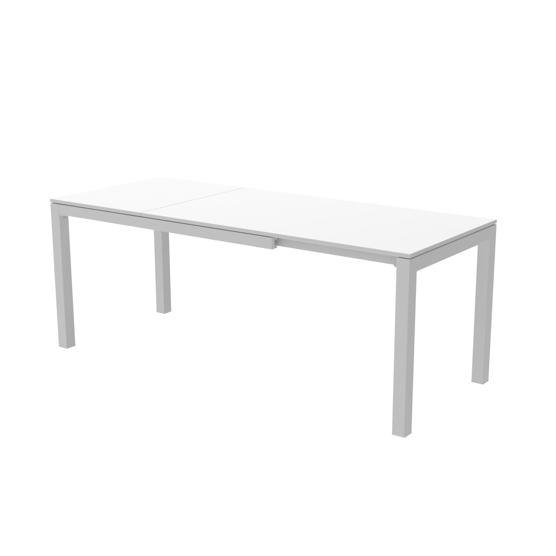 Extendable "Extia" painted metal garden table for modern use