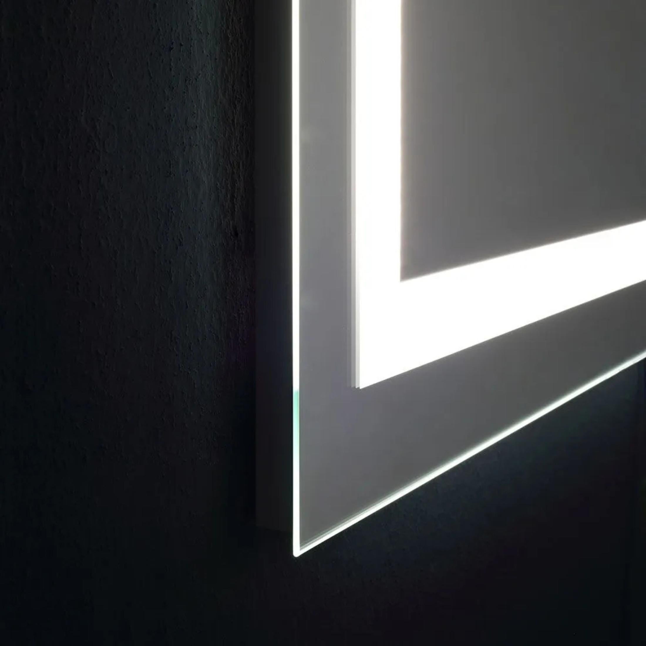 Reversible rectangular LED mirror "Serena" with touch switch