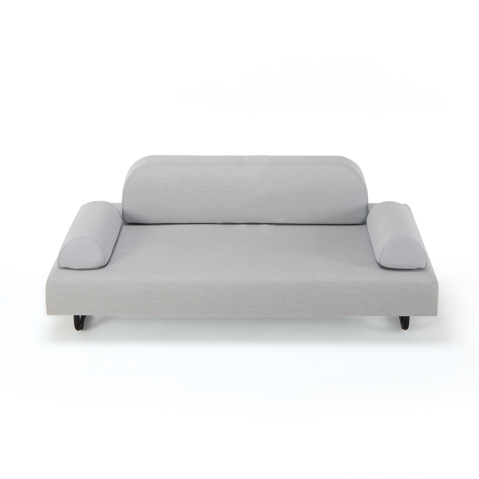 "Santa Fe" double padded sofa module in metal for the garden, 150x90 cm, 70 cm high.
