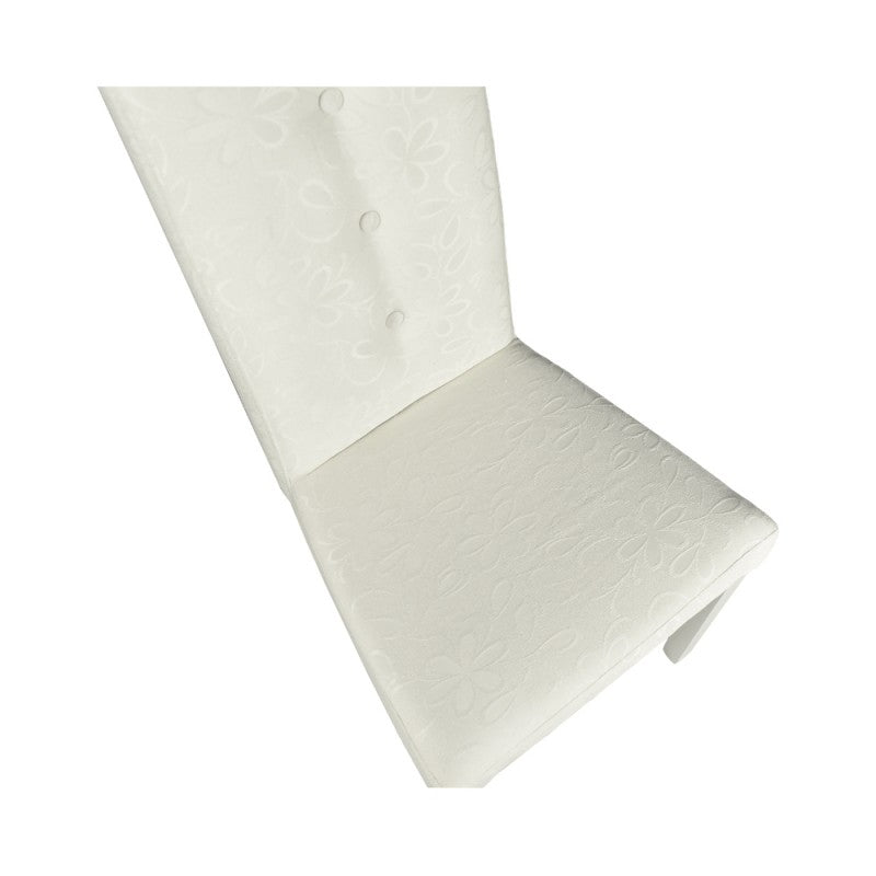 Set of "Montecarlo" dining chairs upholstered in fabric with matching legs, 47x46 cm, 101h