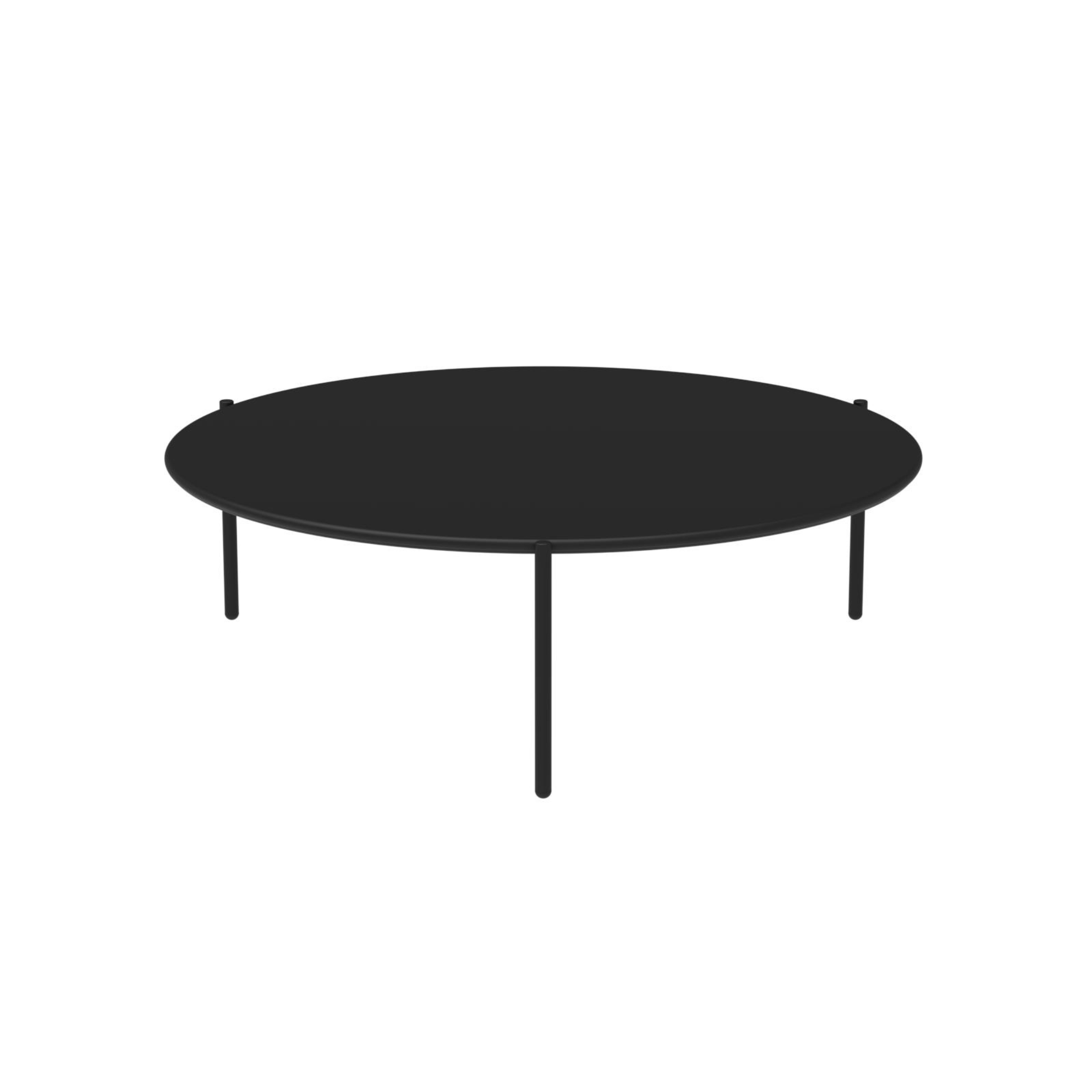 "Aria3" round metal coffee table, stackable garden table, 110x110 cm, 35 cm high