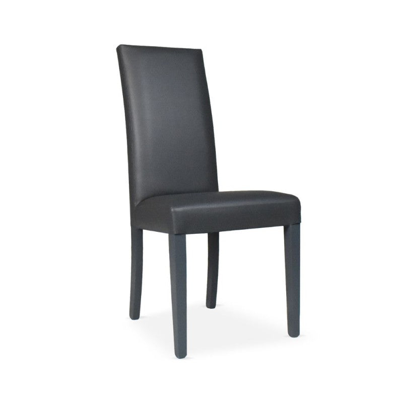 Conjunto de sillas de comedor "Nancy" tapizadas en ecopiel con patas de madera, 47x47 cm, 101h