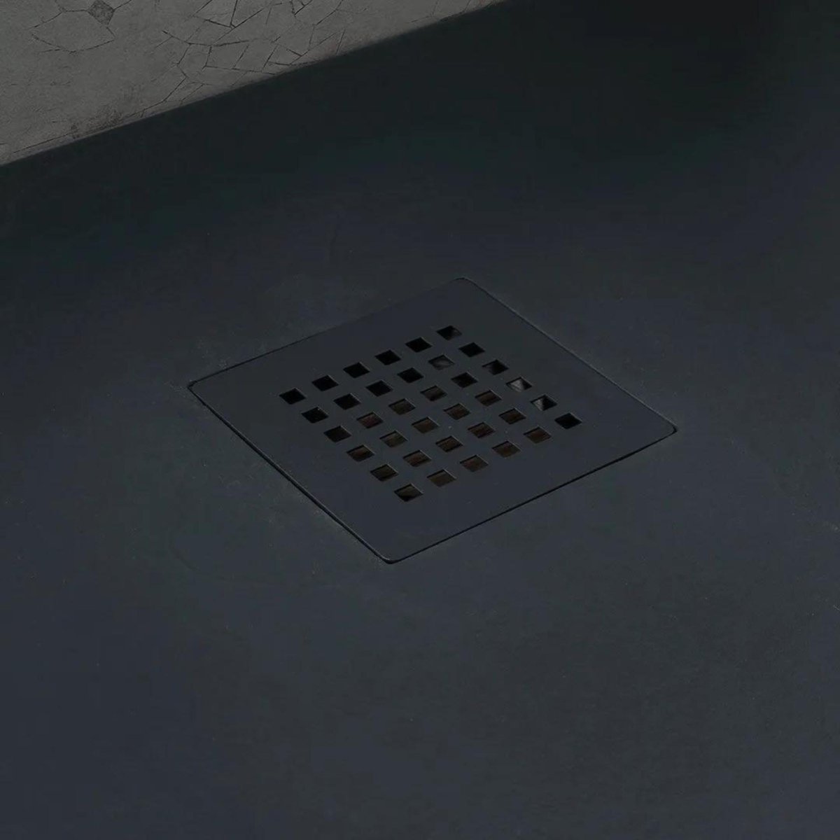 Piatto doccia quadrato sottile "Milano" in resina effetto pietra antiscivolo - MondoViro