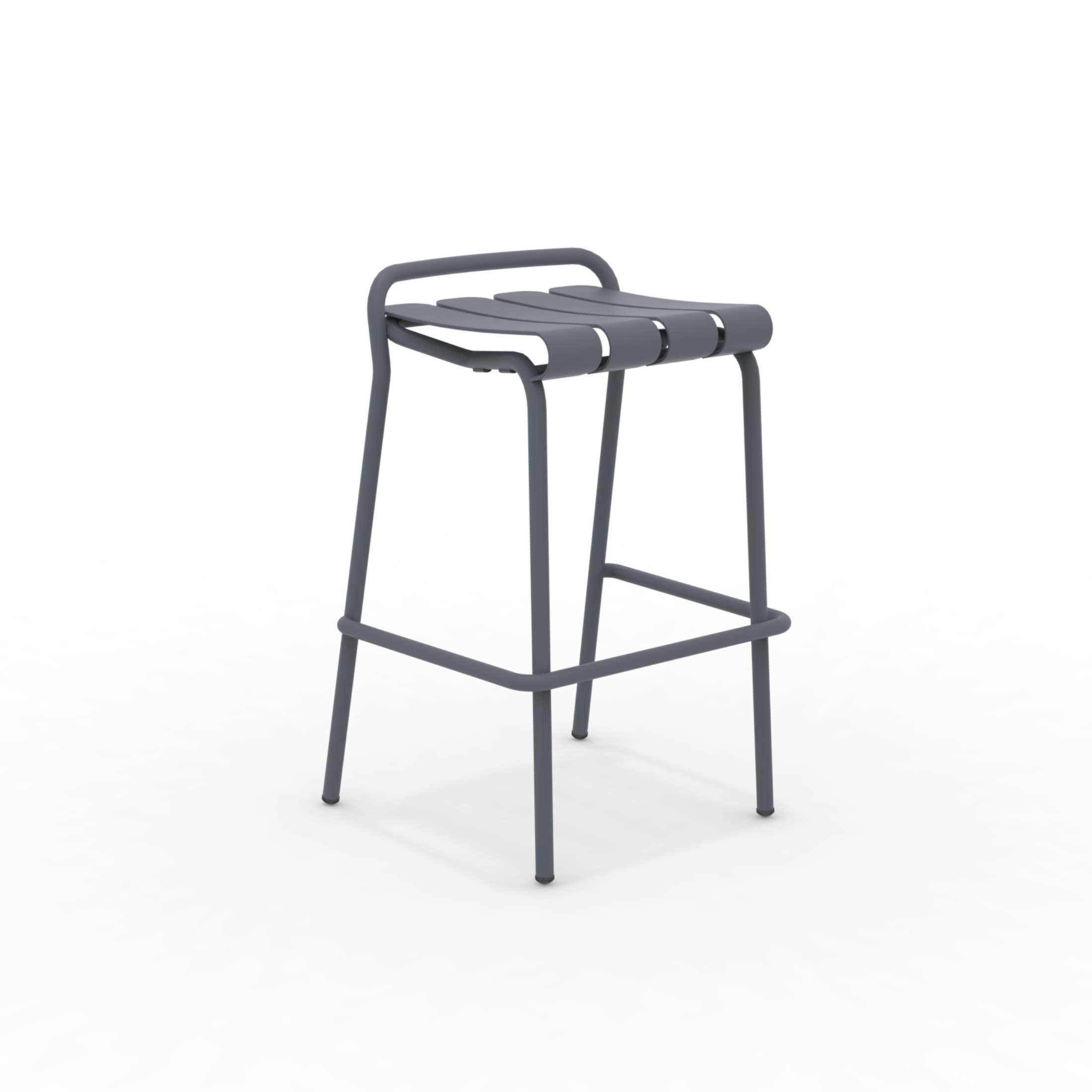 Set of "Verdea" stackable aluminum garden stools, 48x49 cm, 82 cm high.