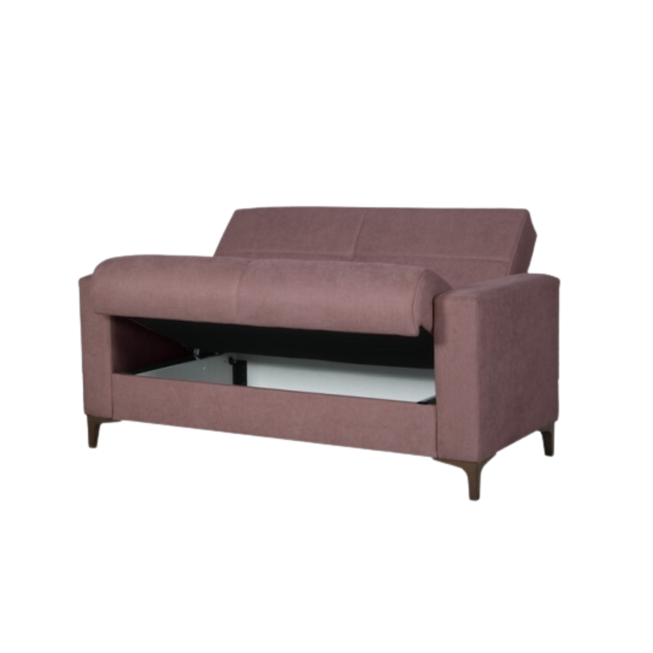 "Bravo Bacos" fabric sofa with storage drawer and two cushions