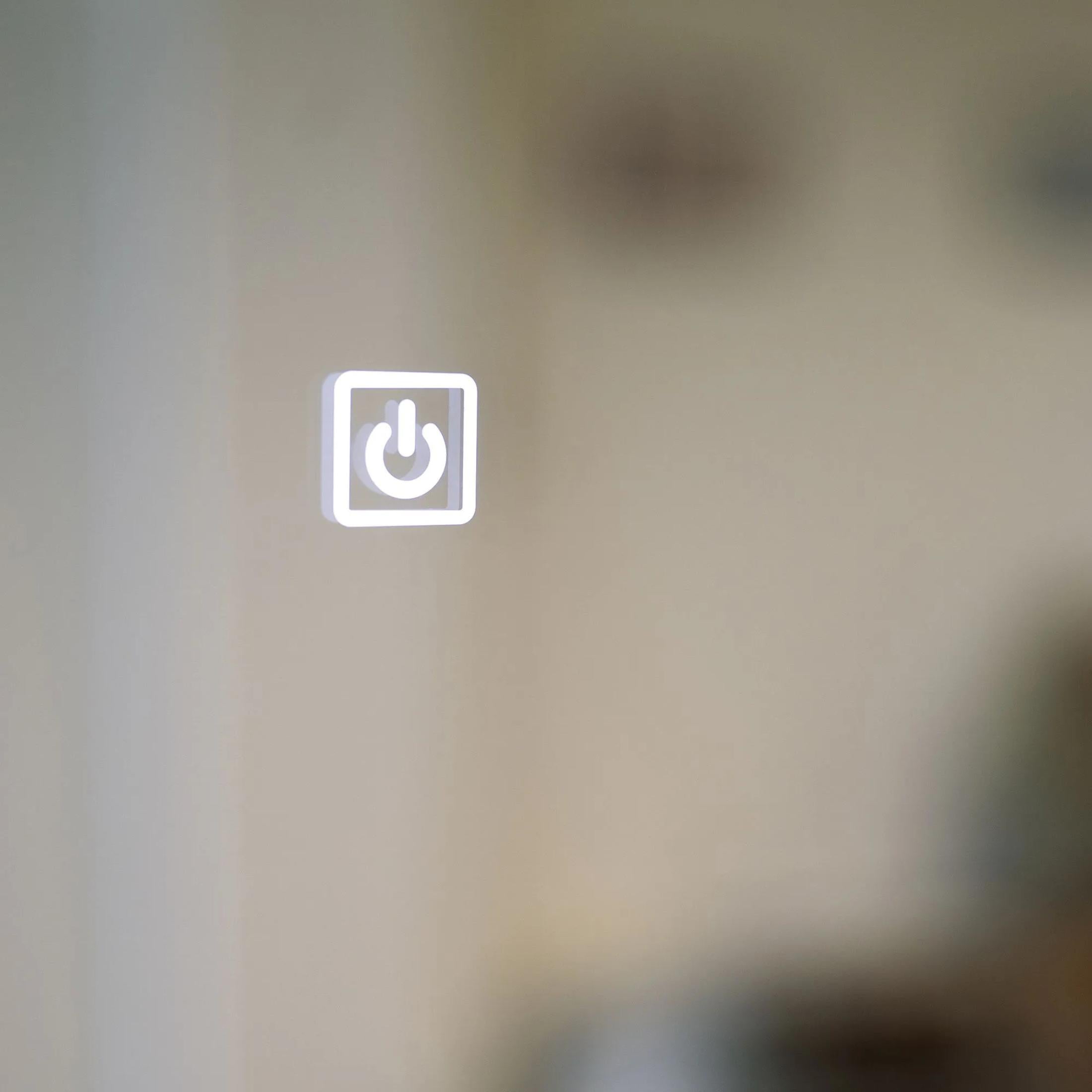 "Zamas" LED mirror with magnifying lens and digital touch clock