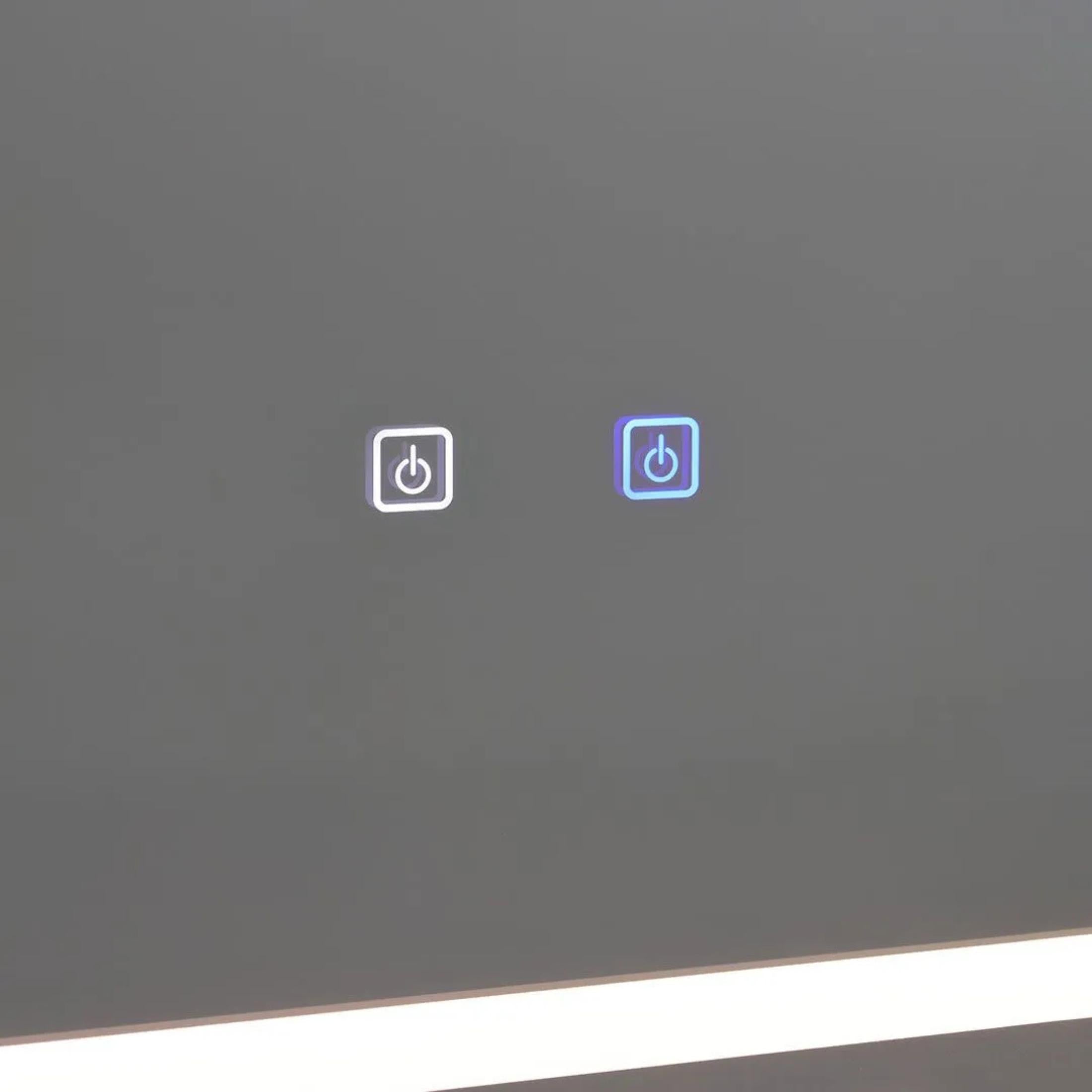 "Luce" double-sided LED bathroom mirror in aluminum, 180x80 cm.