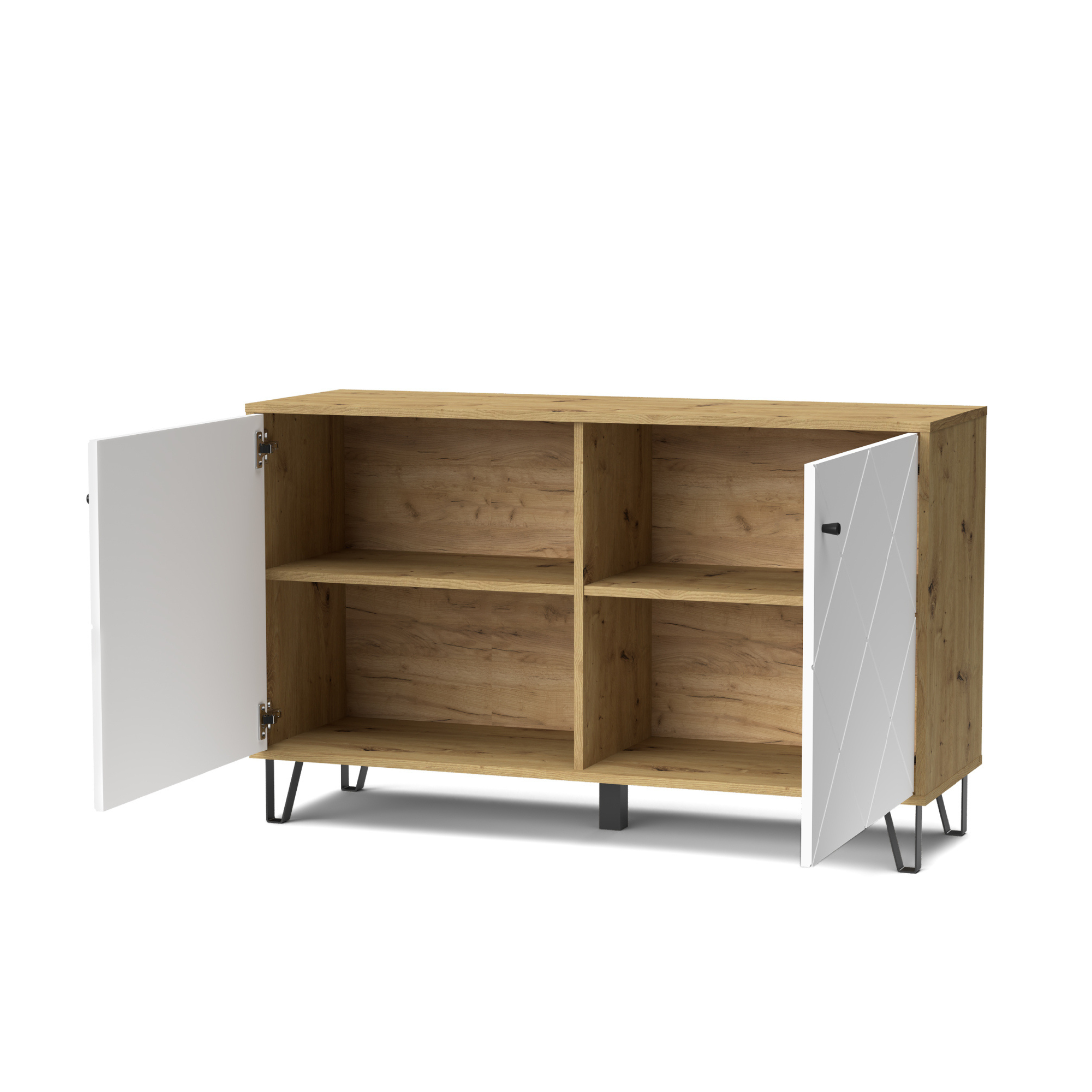 "Living Bollo" living room furniture set in artisan oak and white