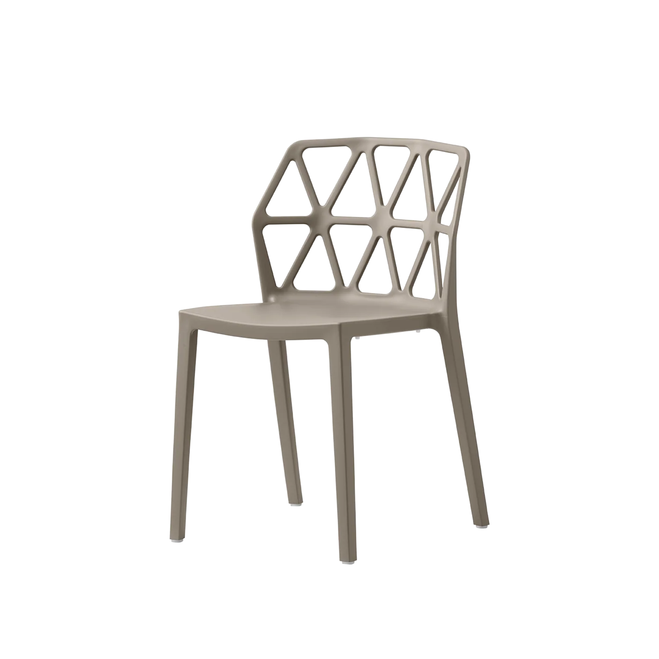 Set of modern polypropylene "Alchemia" chairs for indoor and outdoor use, stackable.