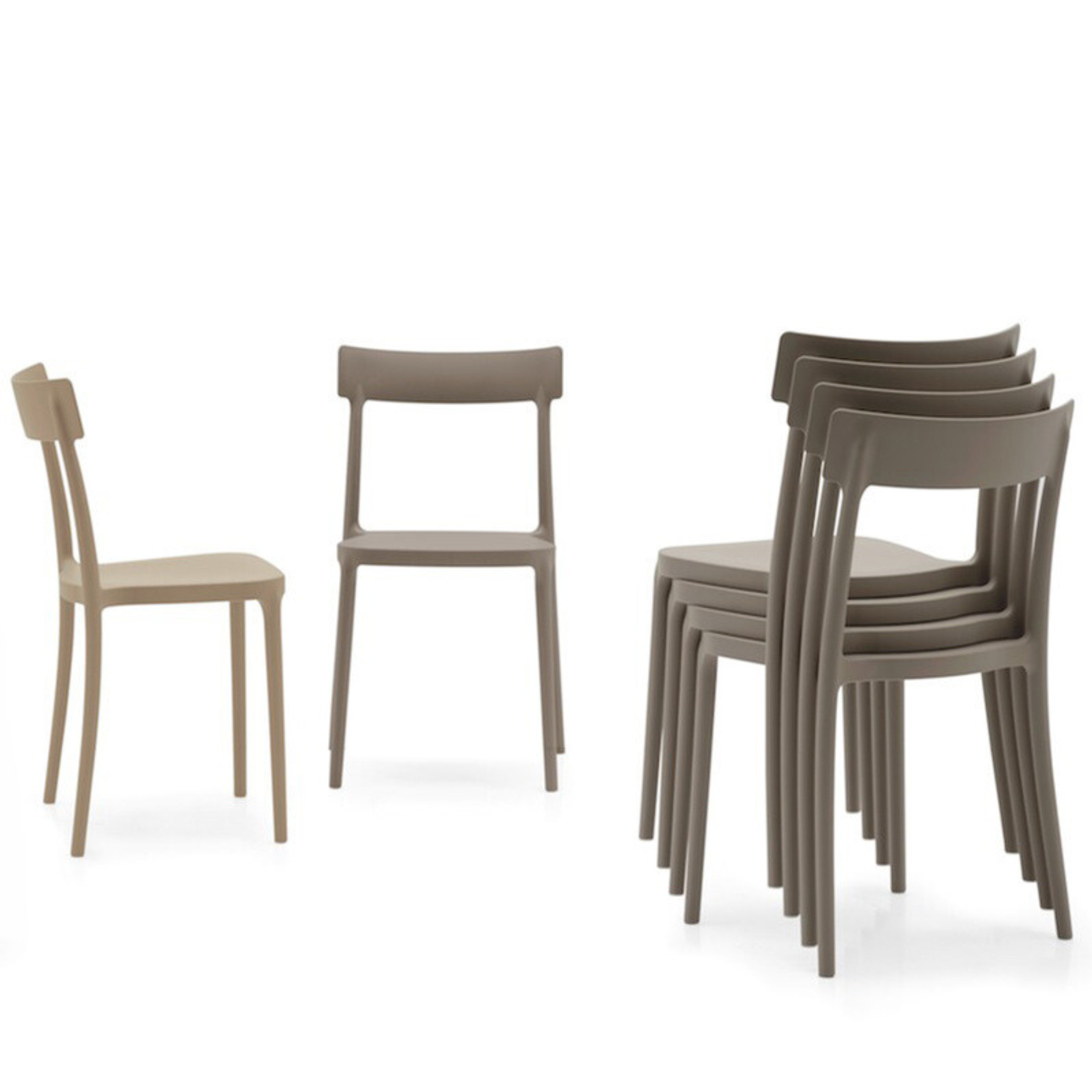 Set of modern stackable polypropylene chairs "Argo" for living room cm 48x47 82h