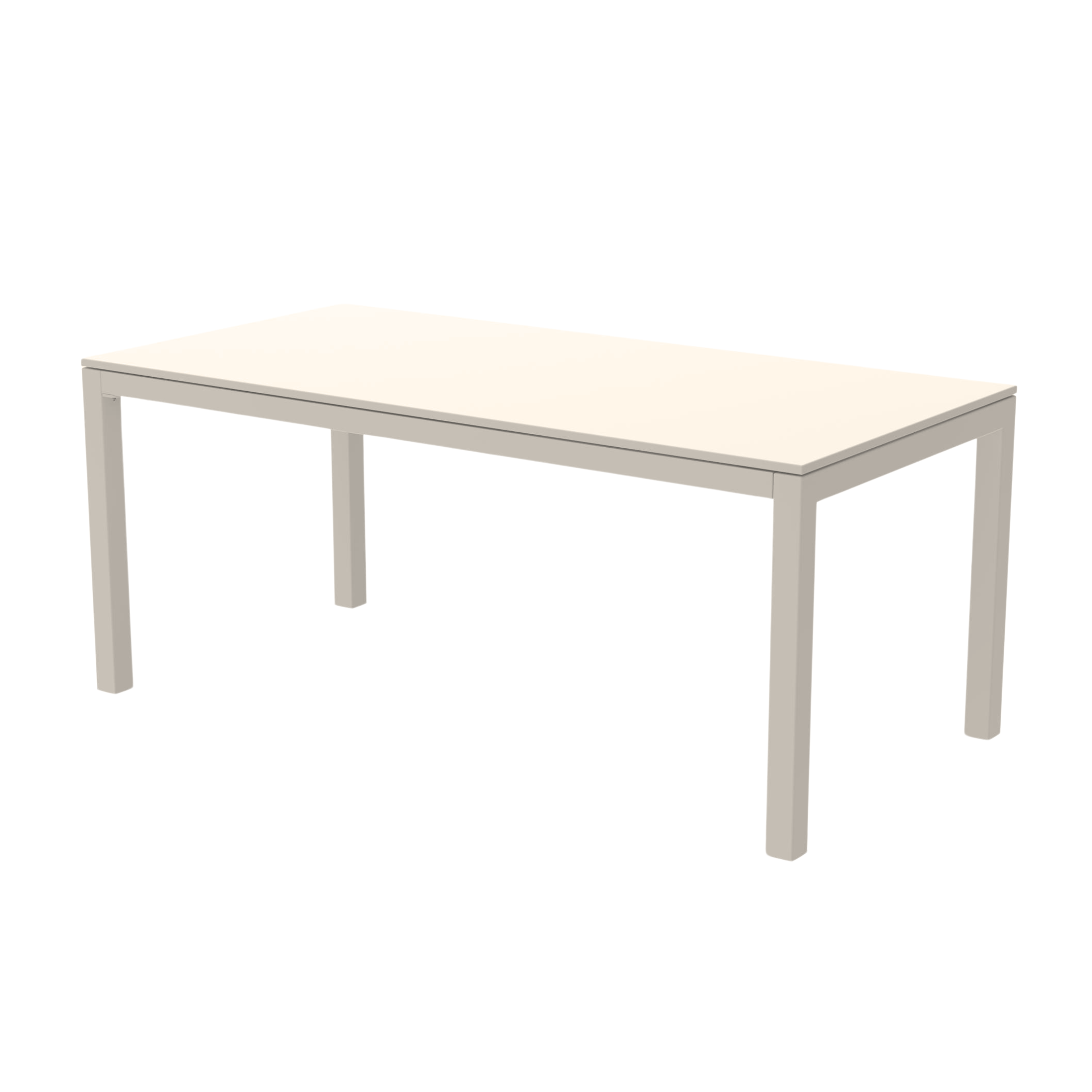 Extendable "Extia" painted metal garden table for modern use