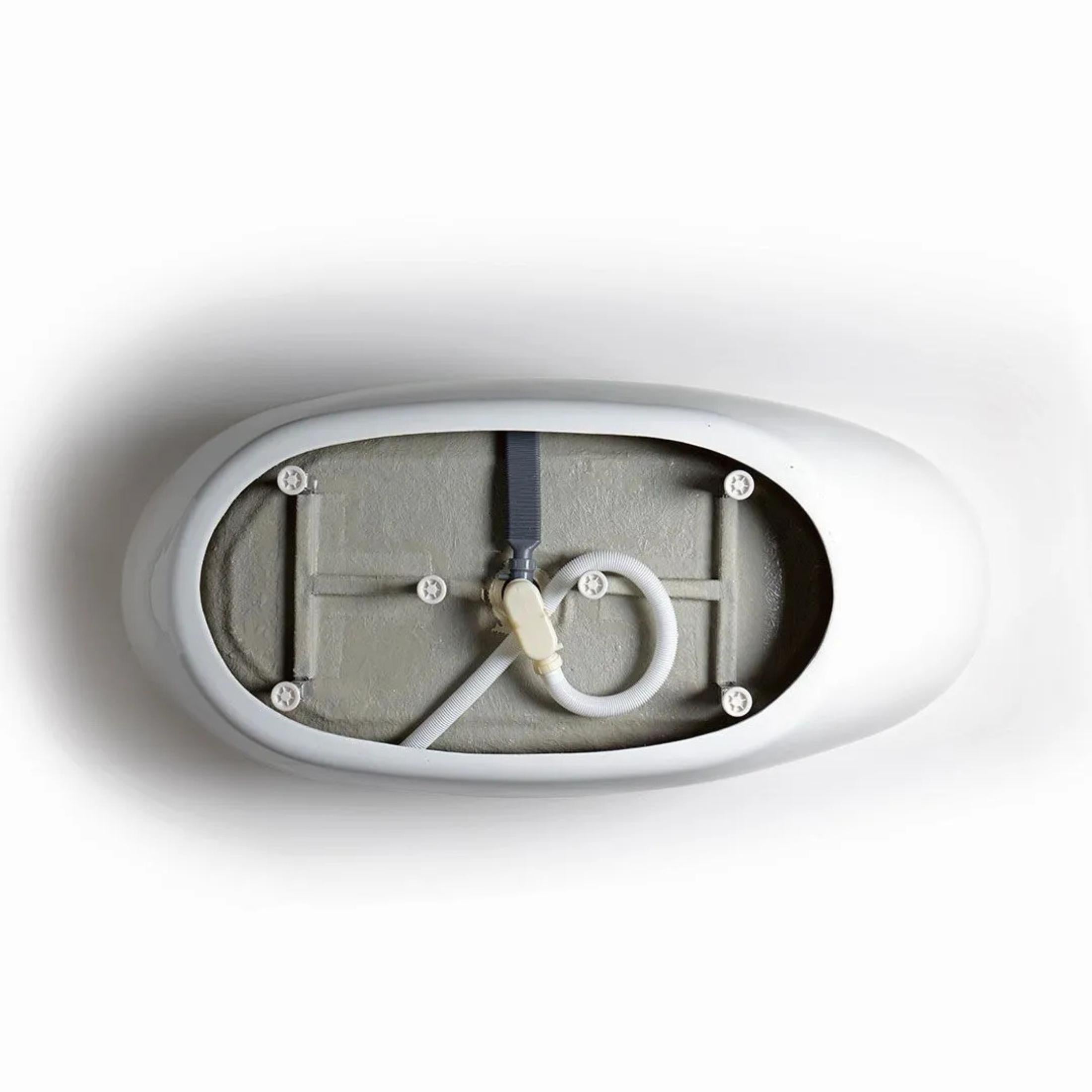 "Arianna" freestanding bathtub in white acrylic, 170x80 cm, 55 cm high