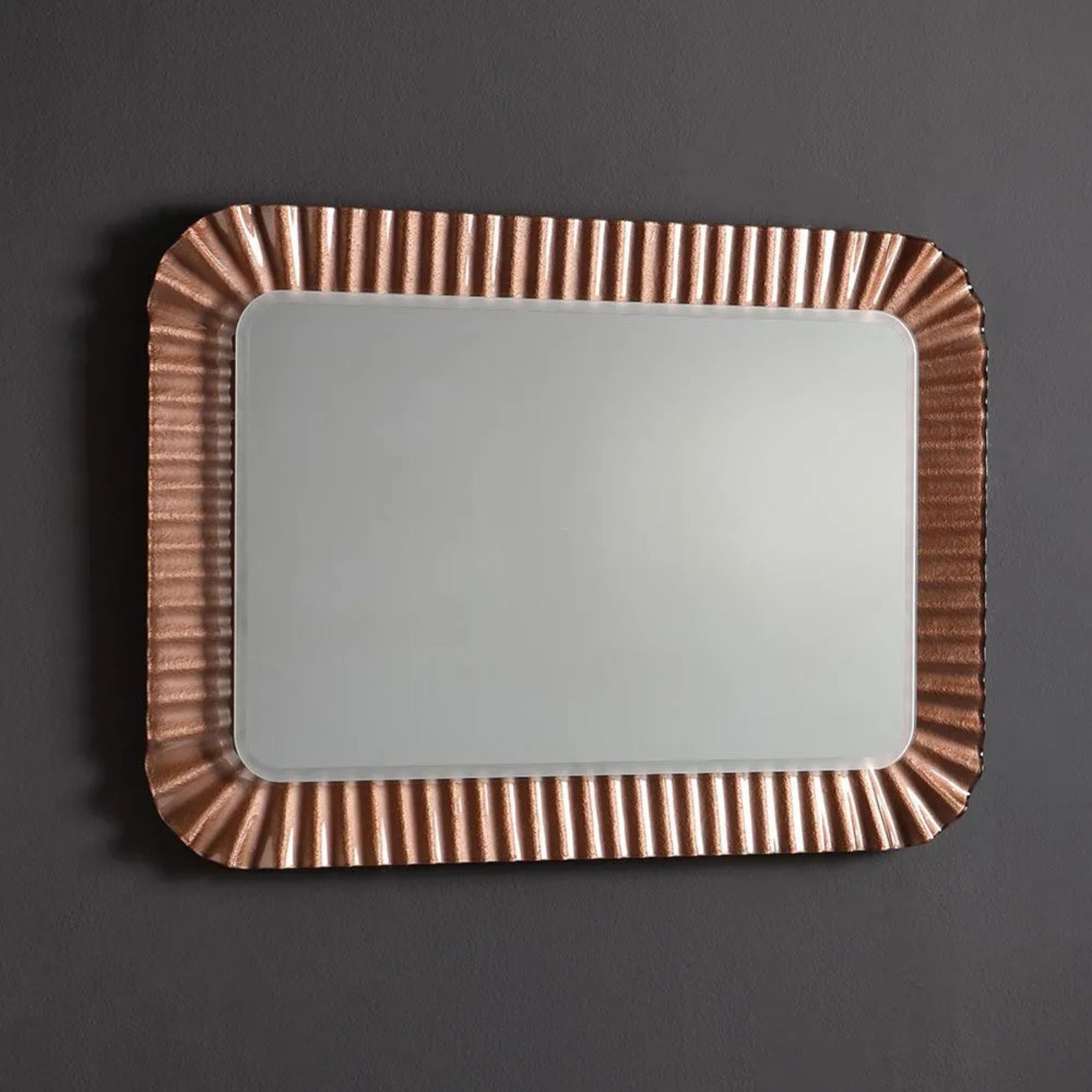 Rectangular LED mirror "Redding" with reversible fused glass frame 94x68 cm