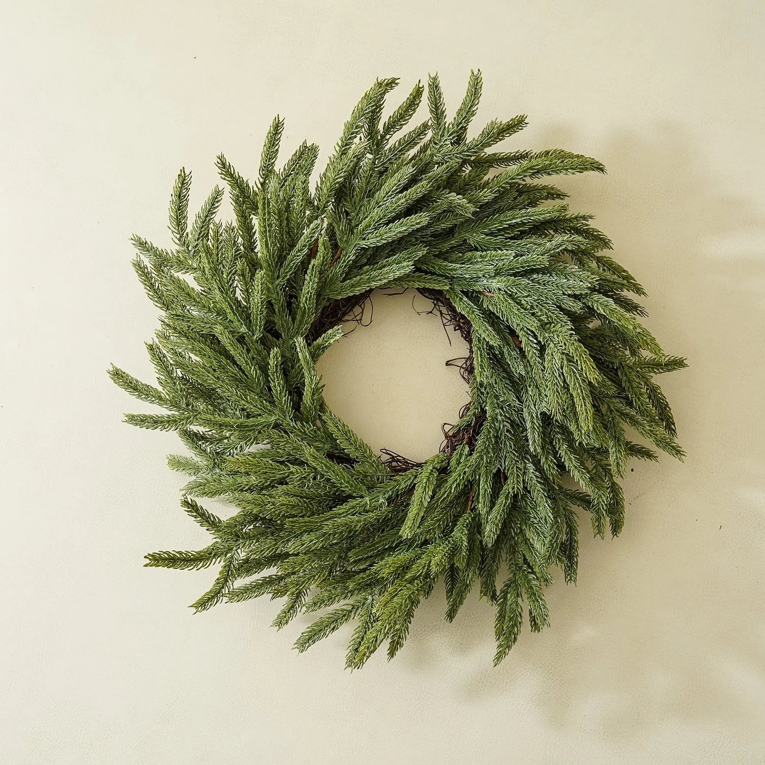 Norfolk pine "Liam" Christmas wreath in PE with Real Touch effect, Ø 60 cm