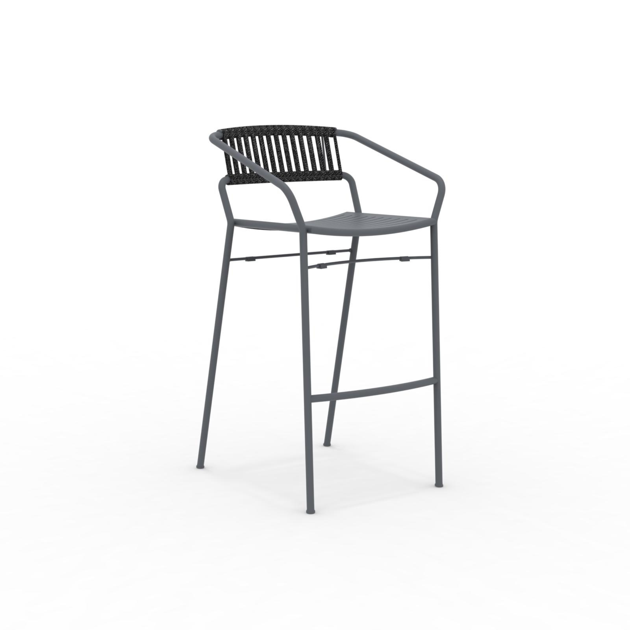 Stackable galvanized metal garden stool "Slot" 54x60 cm 100h