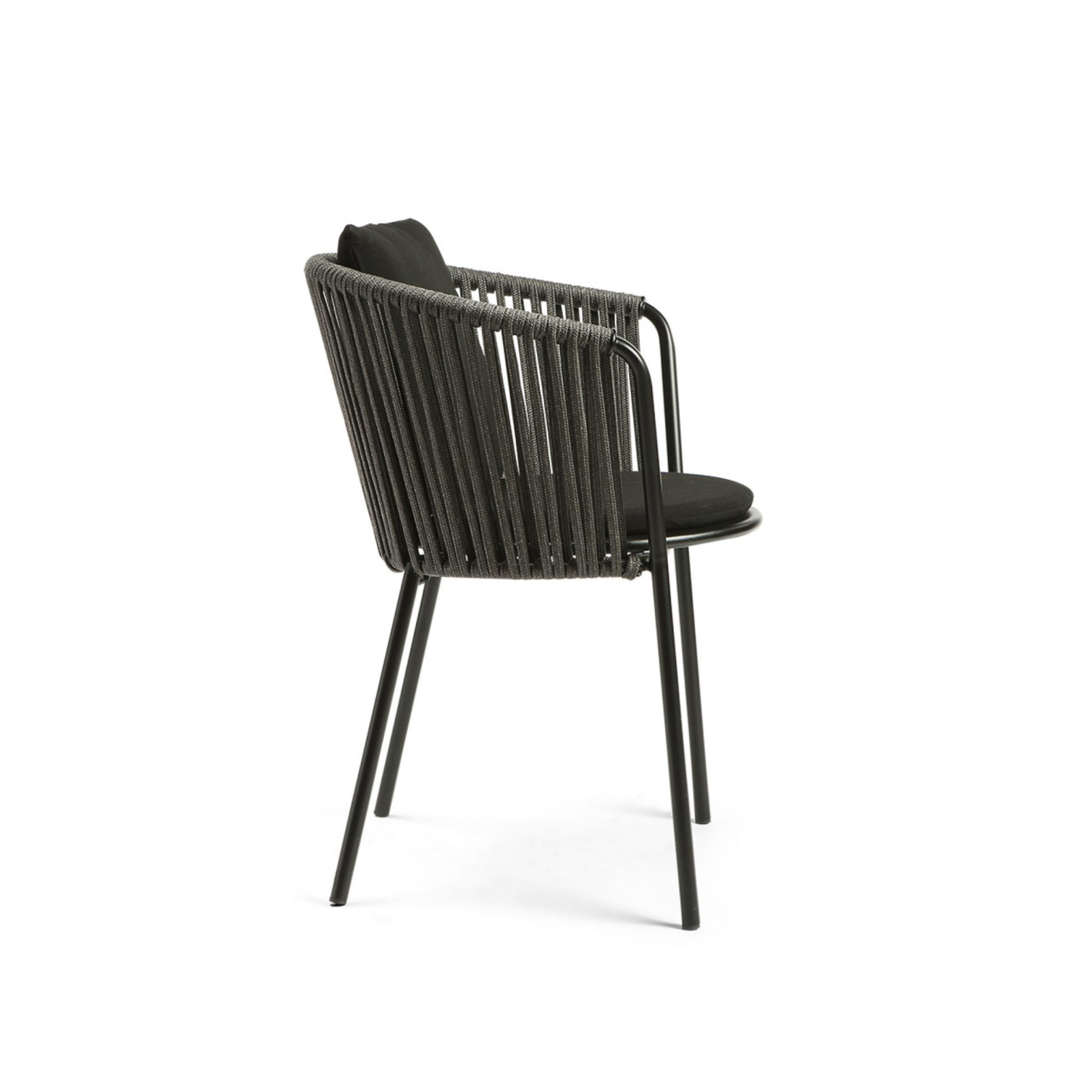 Set of 62x50cm 80cm Daisy Rope Stainless Steel and Rope Garden Chairs