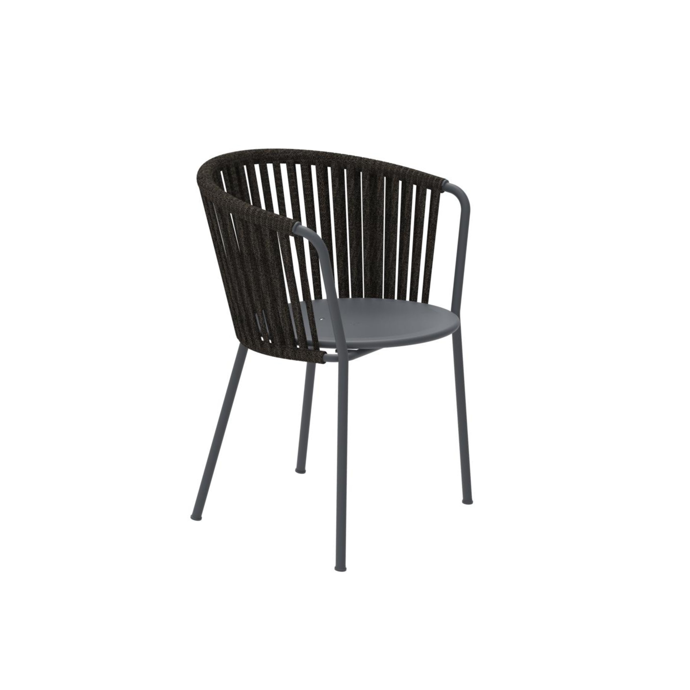 Set of 62x50cm 80cm Daisy Rope Stainless Steel and Rope Garden Chairs