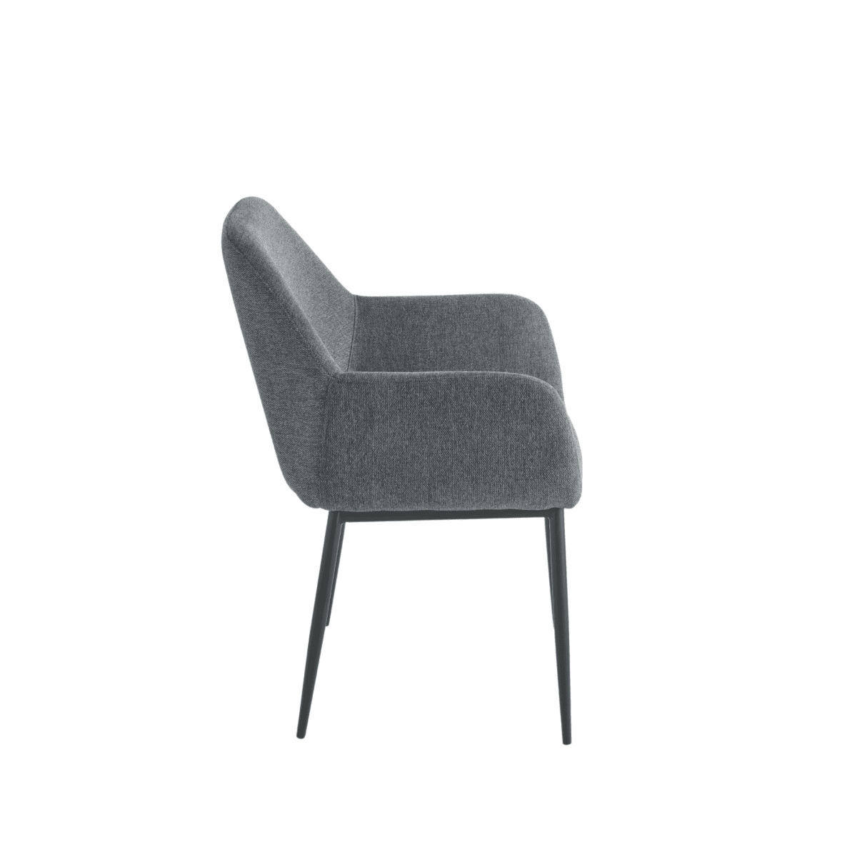 Set di sedie da pranzo "Petalo" imbottite in tessuto con struttura in metallo verniciato cm 58x61 84h - MondoViro