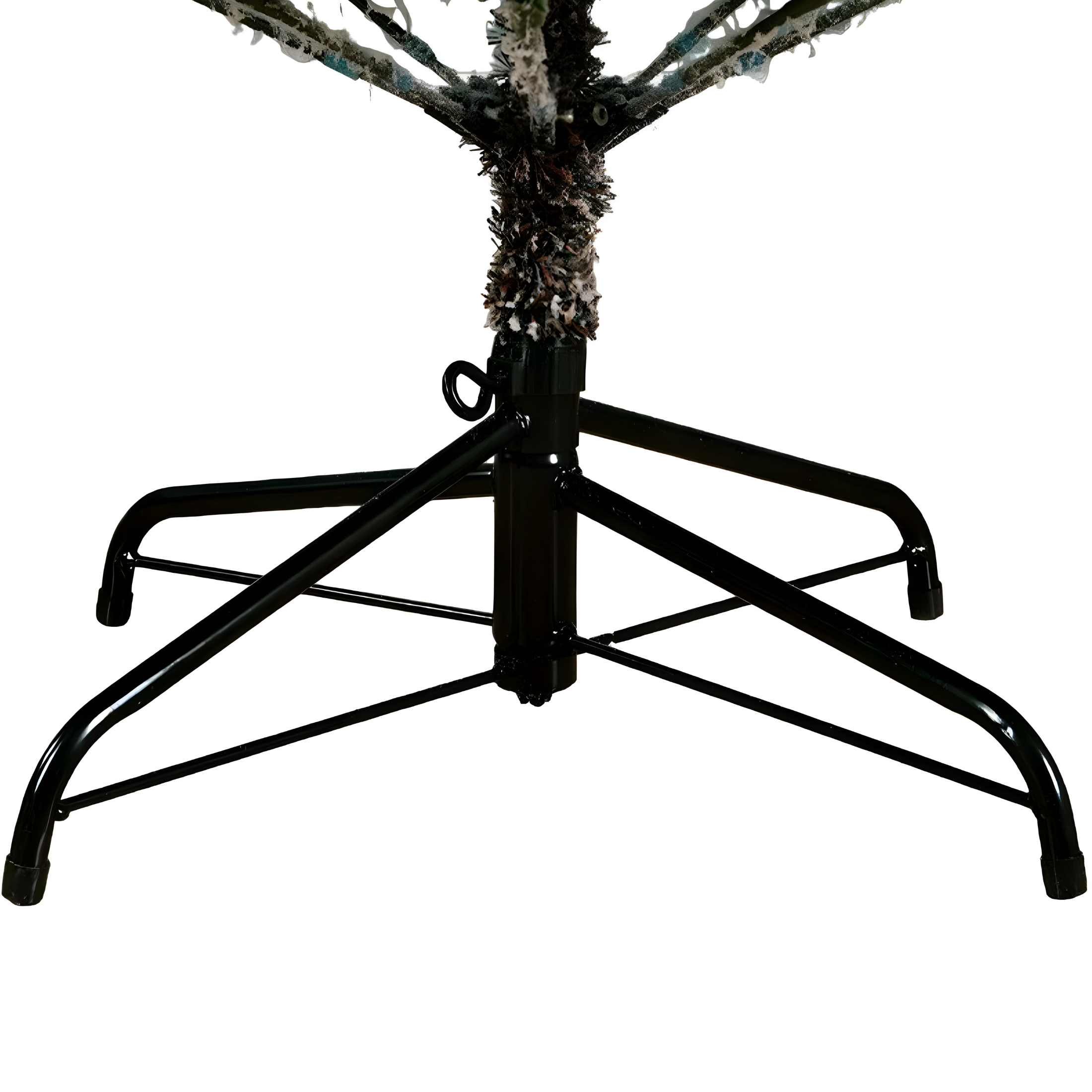 Modern snow-covered "Astro" Christmas tree with big LEDs in PE + PVC + Flock