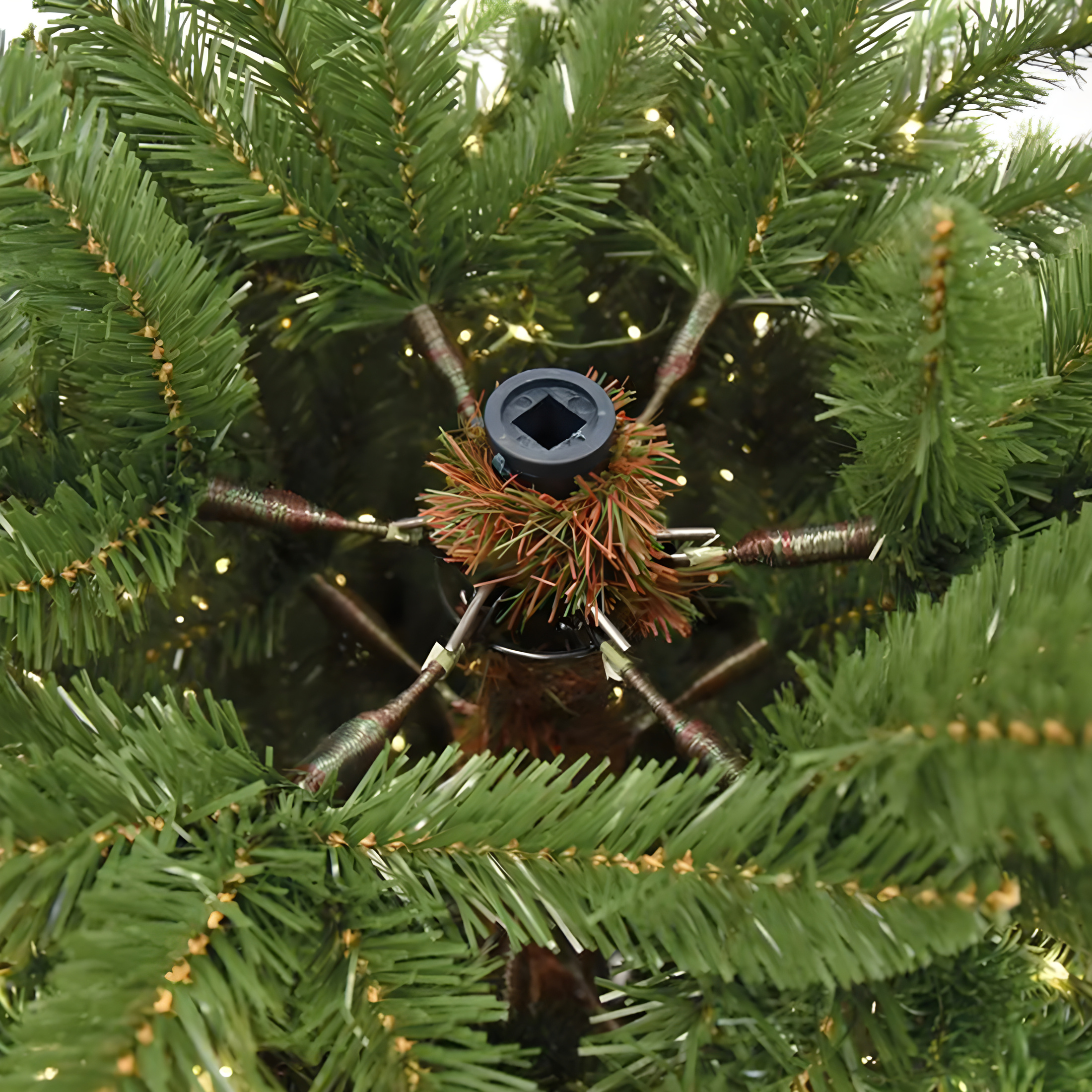 Aurora Christmas Tree with Built-in Micro LEDs, 80% PE, Real Touch Effect