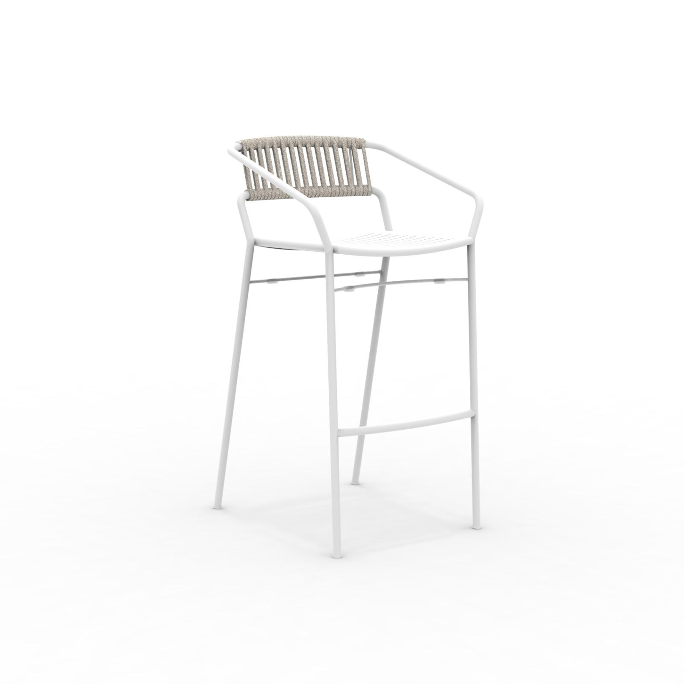 Stackable galvanized metal garden stool "Slot" 54x60 cm 100h