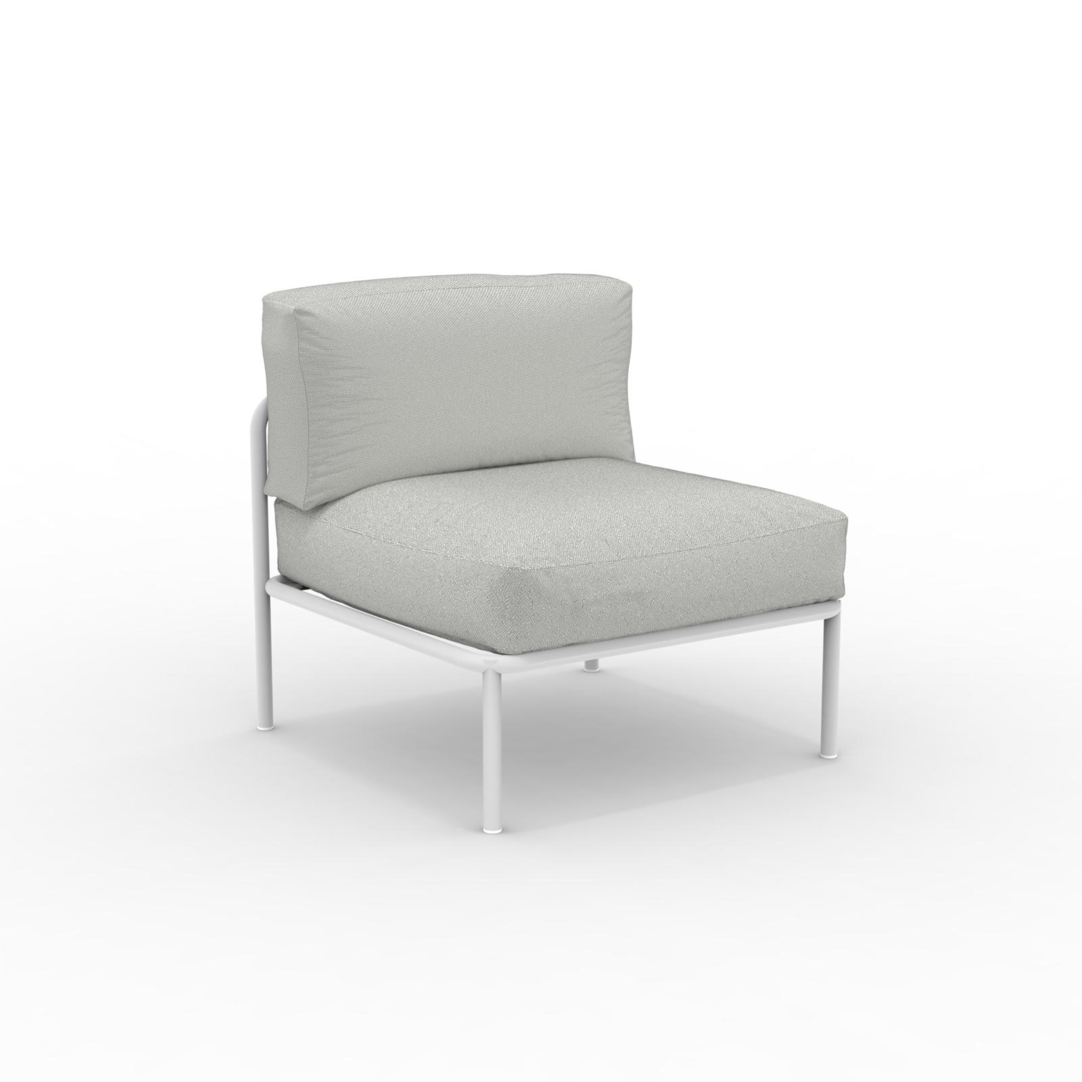 Single sofa with "Key West" rope backrest and cushions 80x80 cm 64h