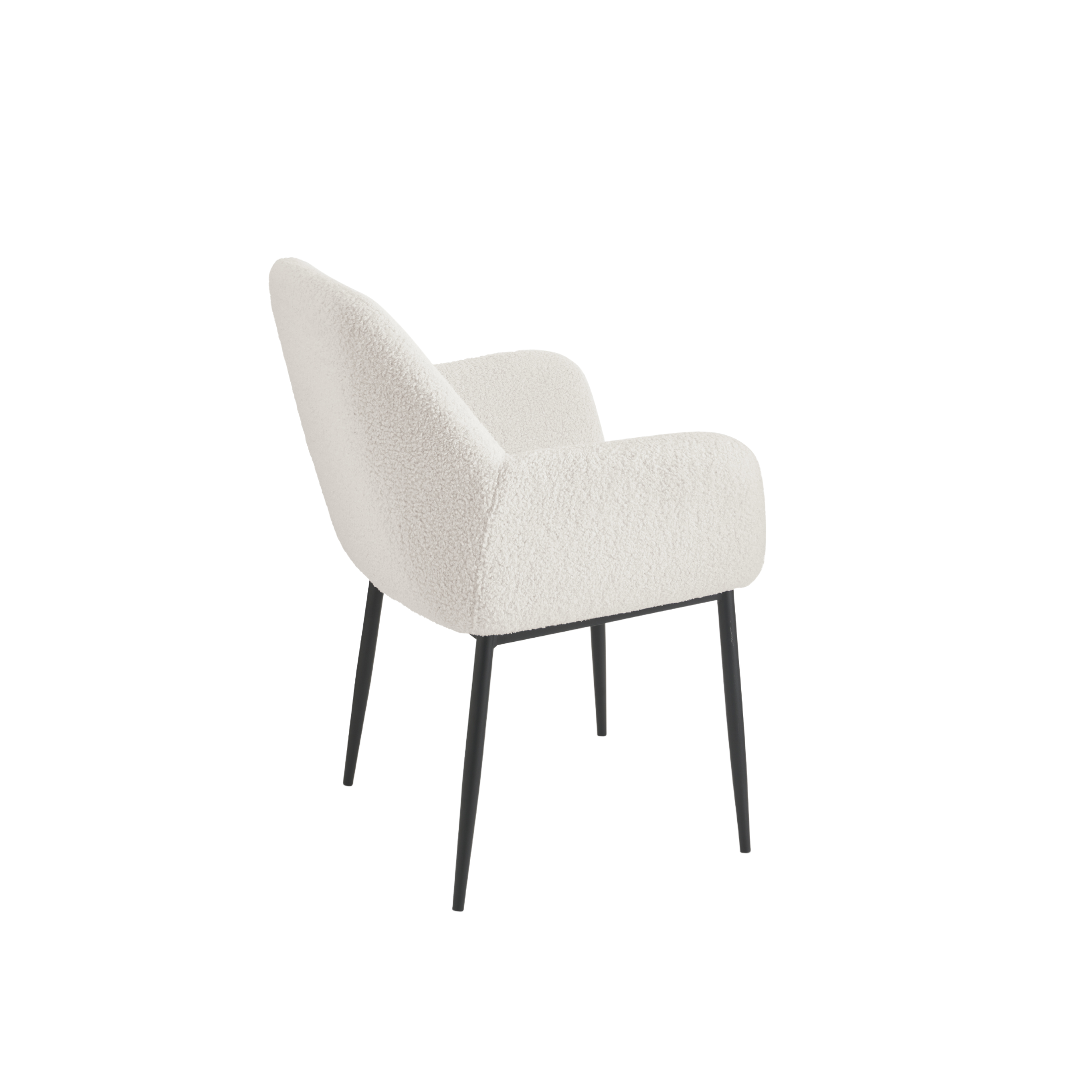 Set of "Tessandro" dining chairs in padded fabric, 60x62 cm, 85 cm high.