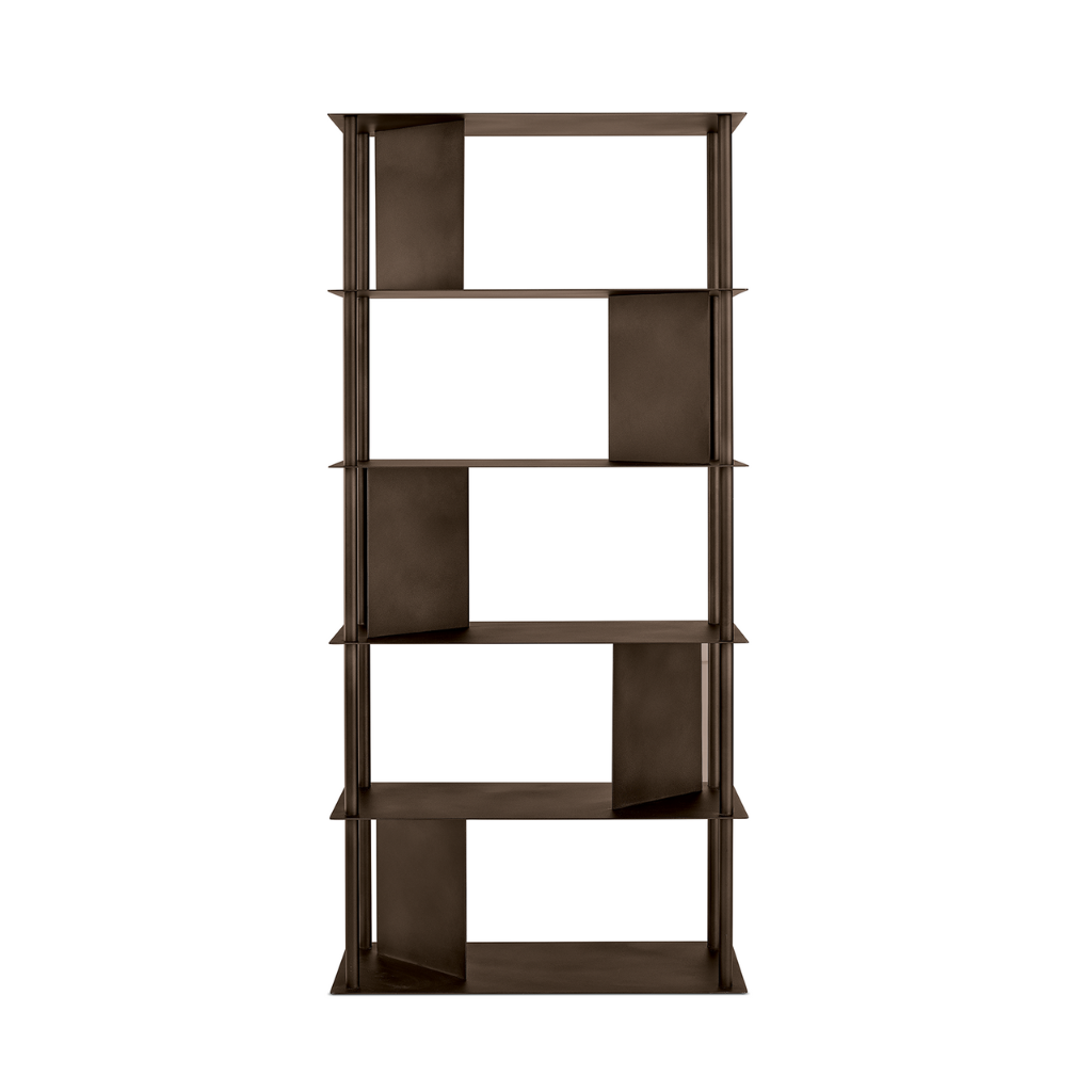 “Molin” vertical bookcase in painted metal, 90x40 cm, 190h