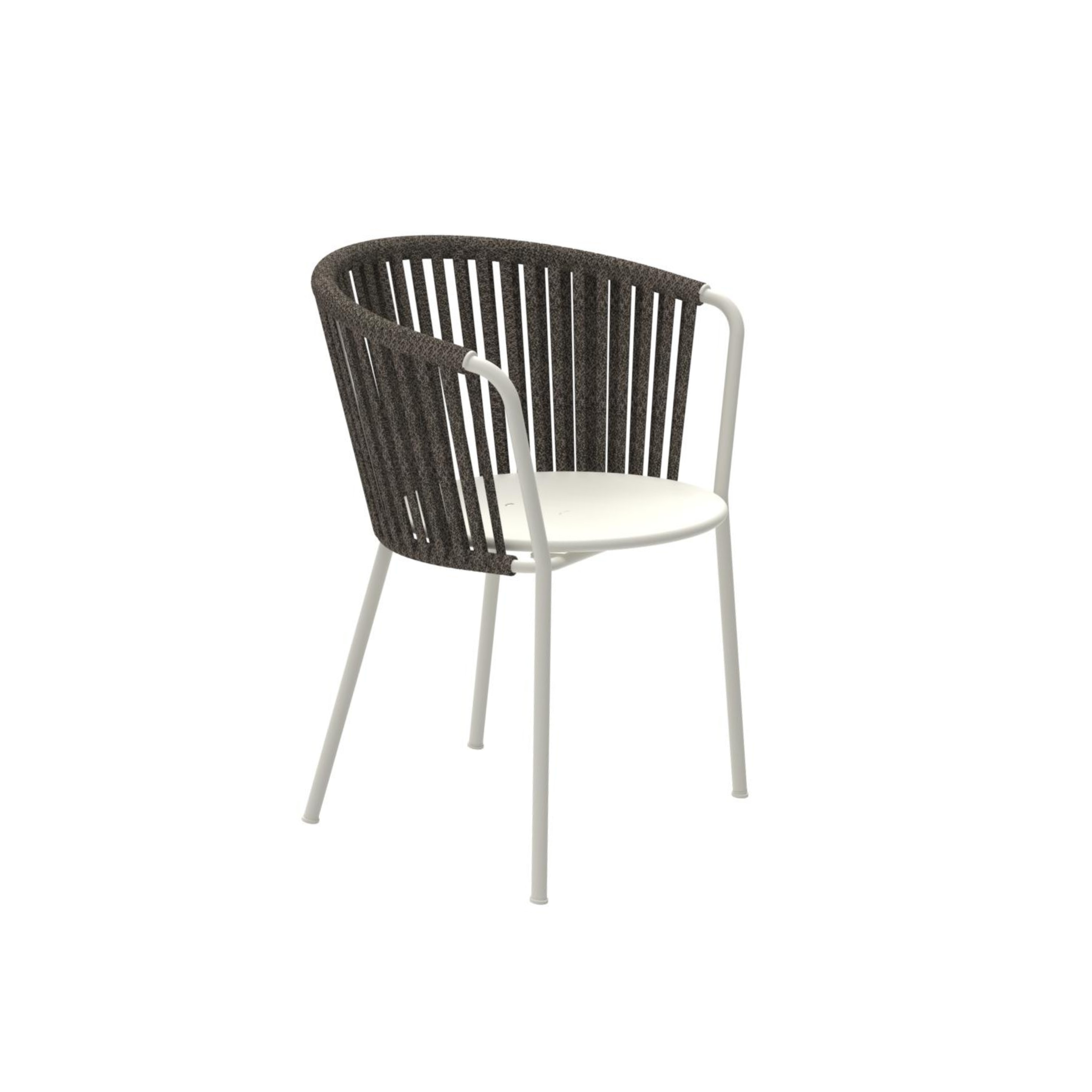 Set of 62x50cm 80cm Daisy Rope Stainless Steel and Rope Garden Chairs