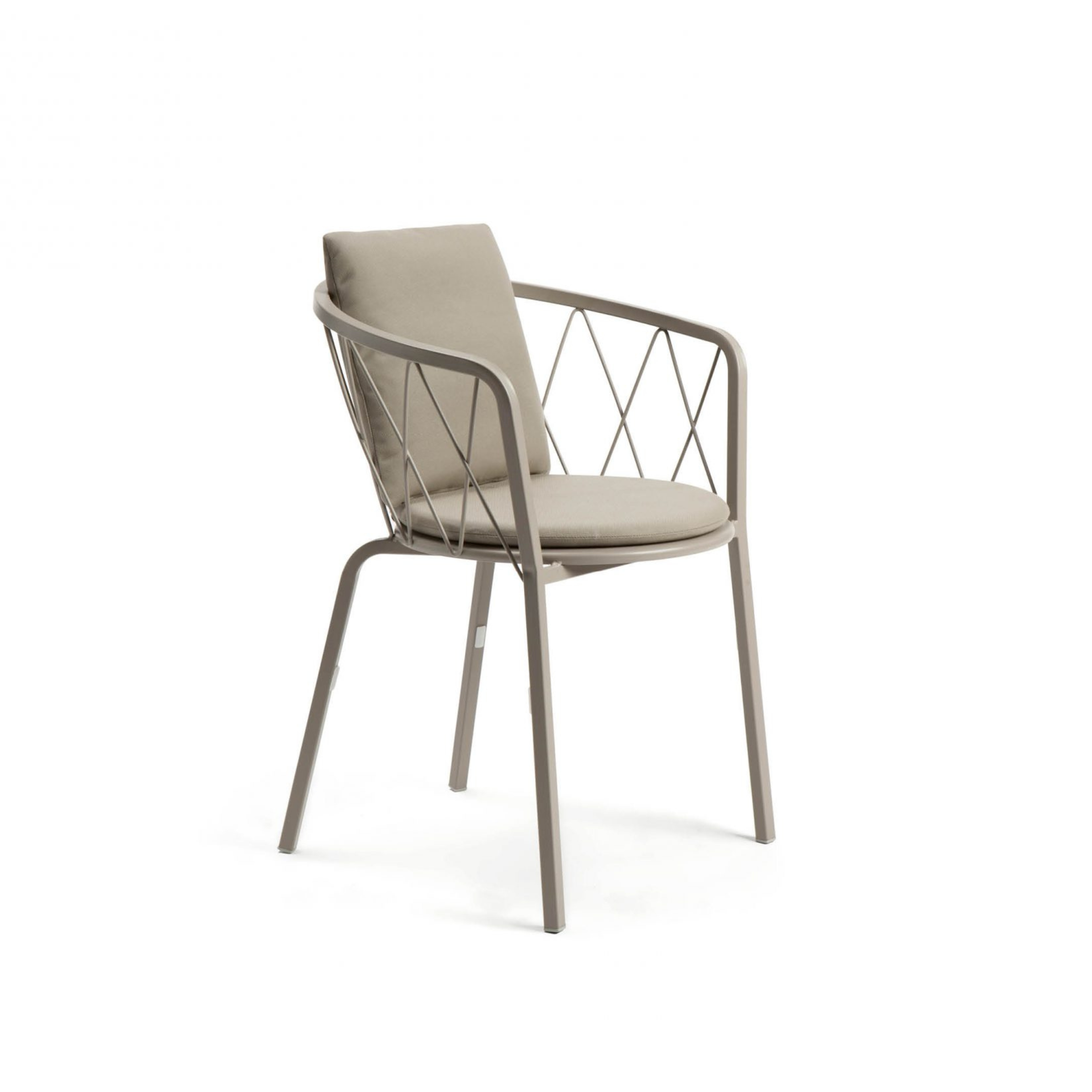 Set of stackable painted metal garden chairs "Daisy" 57x55 cm 75h