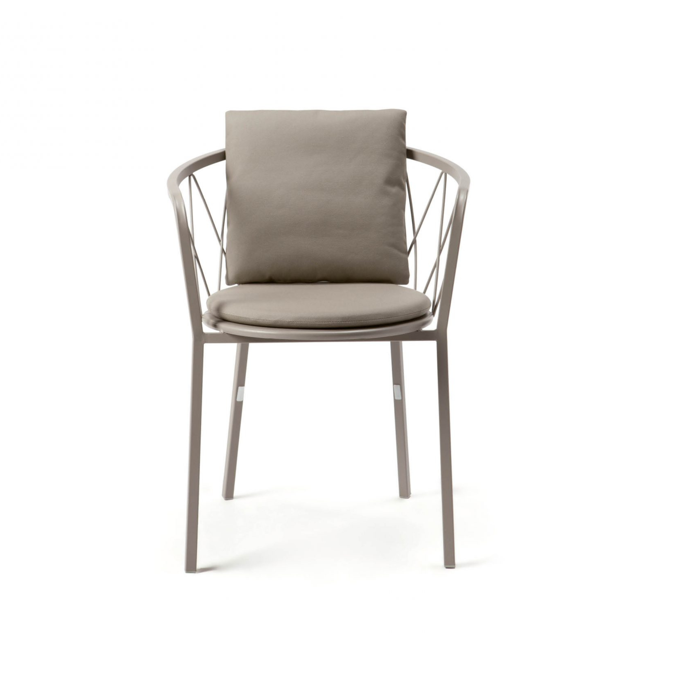 Set of stackable painted metal garden chairs "Daisy" 57x55 cm 75h