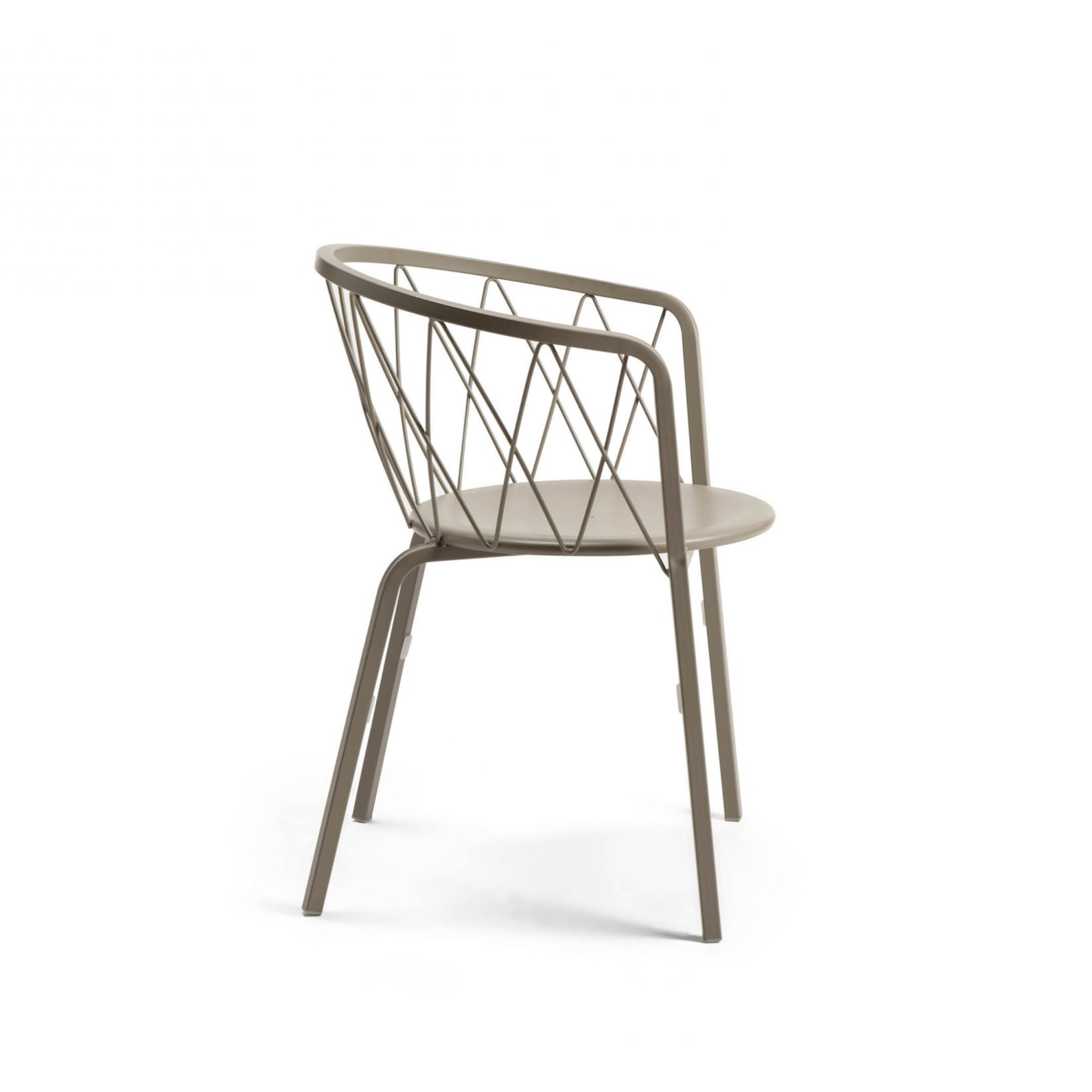 Set of stackable painted metal garden chairs "Daisy" 57x55 cm 75h