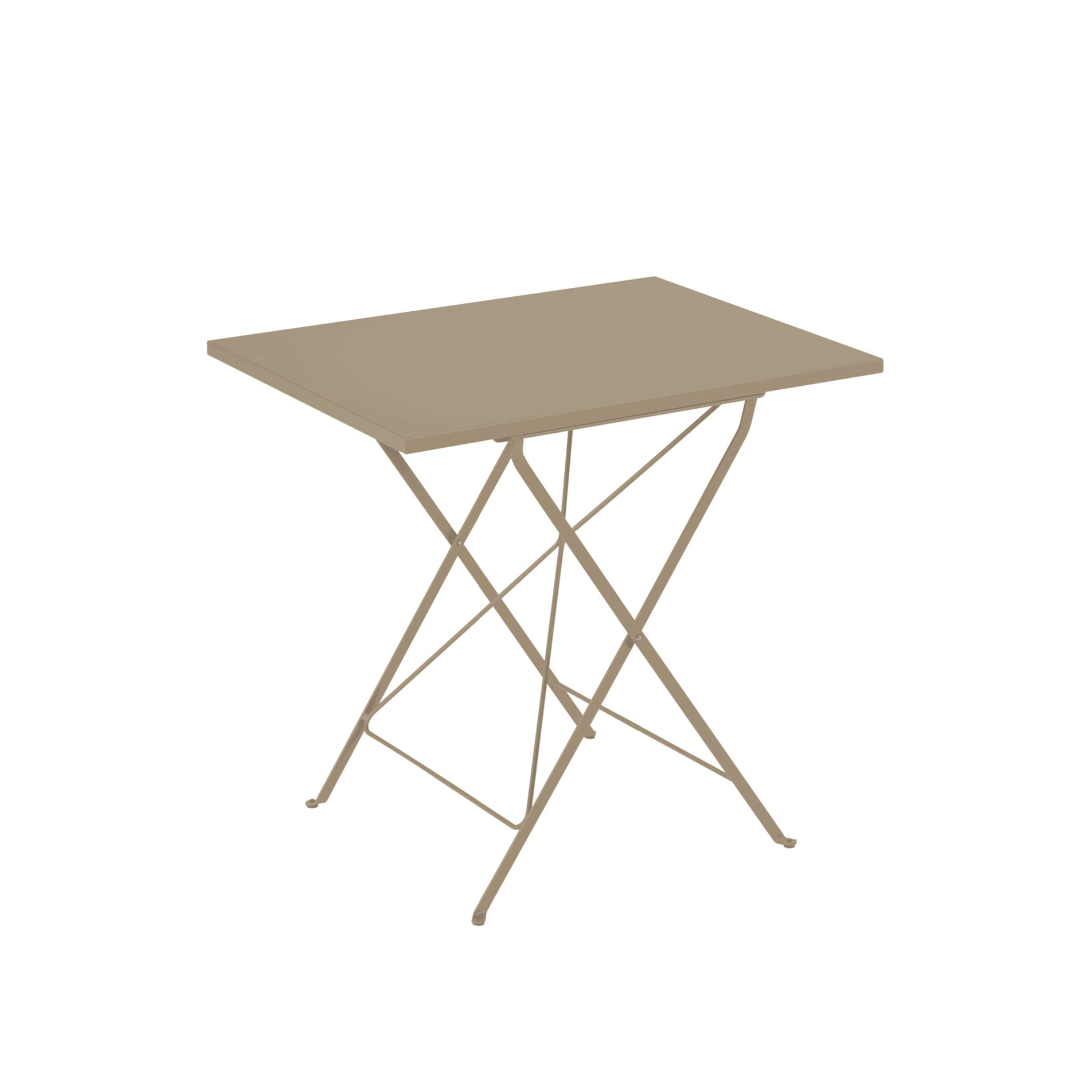 "Step" folding square table in galvanized metal for the garden, height 75 cm