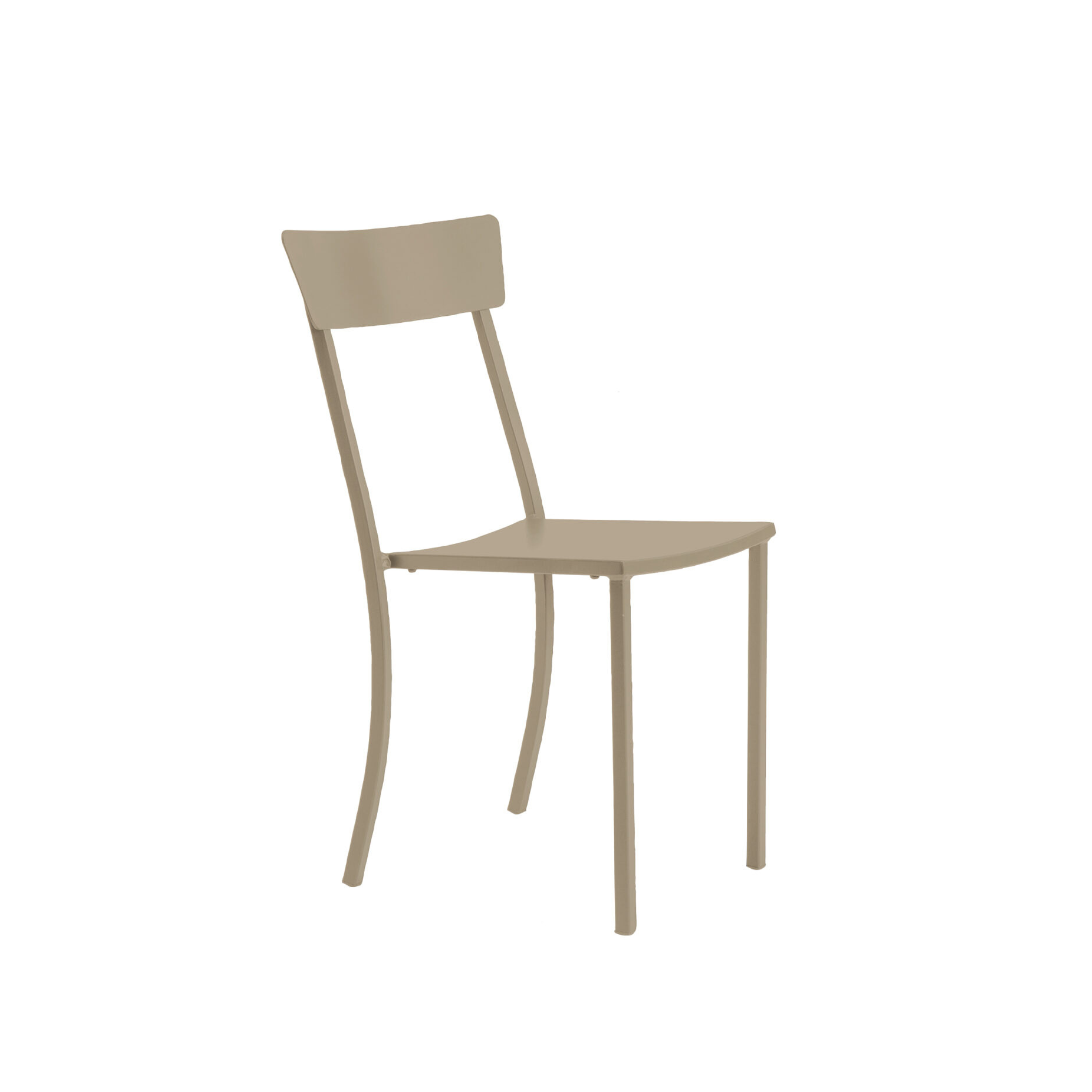 Set of modern stackable garden chairs in painted metal "Mogan" 47x52 cm 85h