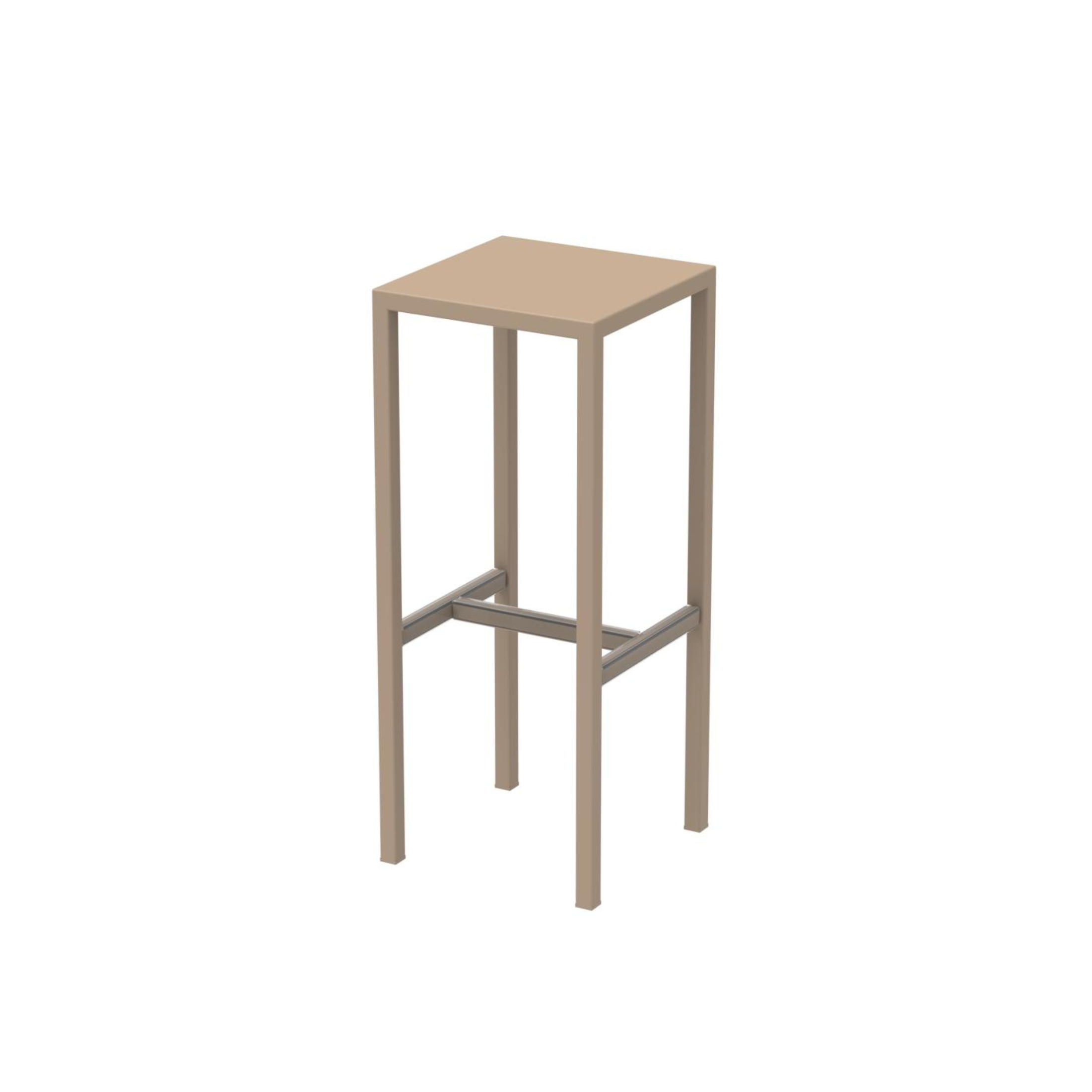 "Seaside" painted metal garden stool, 32x32 cm, 78h