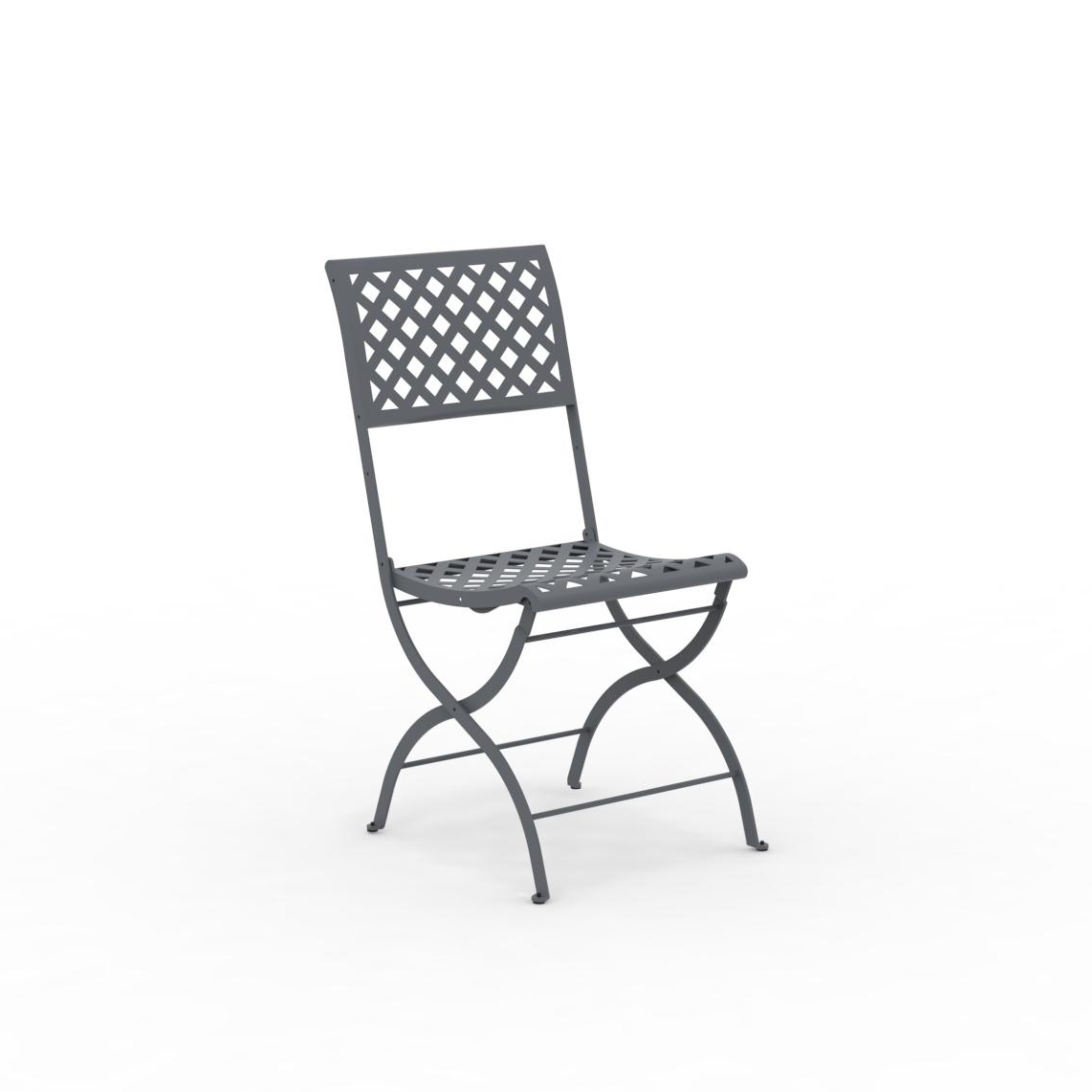 Set of modern folding metal garden chairs "Springtime" 45x56 cm 90h