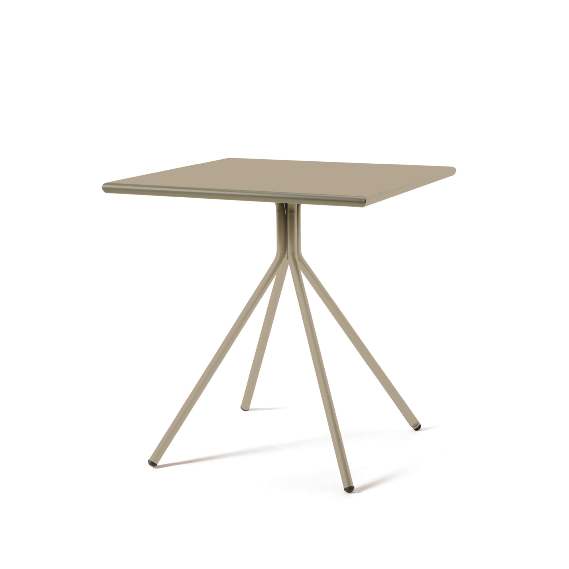 "Twist19" square galvanized metal table for bars and gardens, height 75 cm