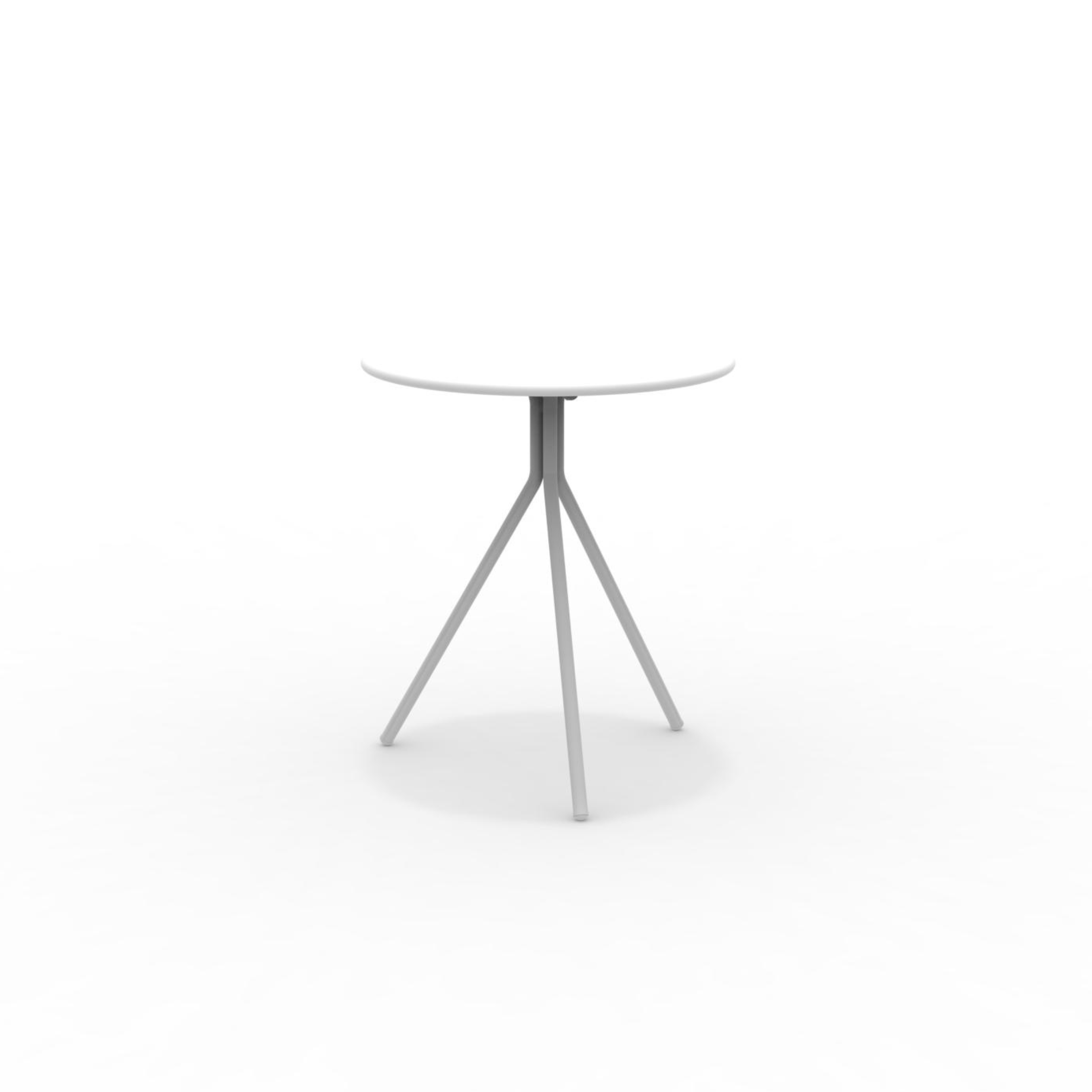 Twist15 round galvanized metal garden table, 75 cm high, can be dismantled.