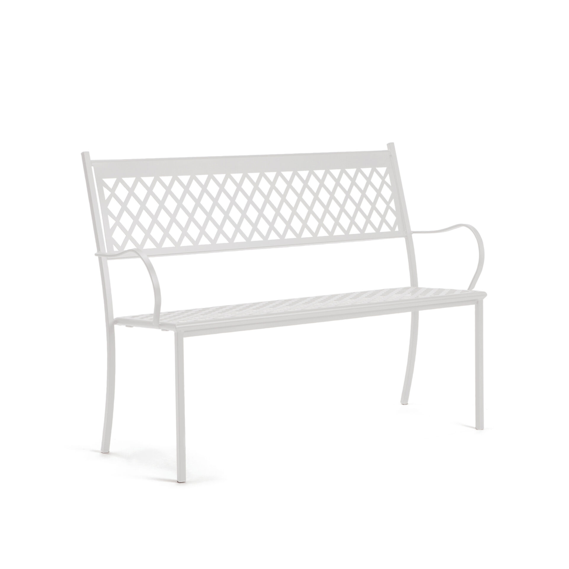 "Summertime" stackable metal garden bench, 127x56 cm, 93 cm high