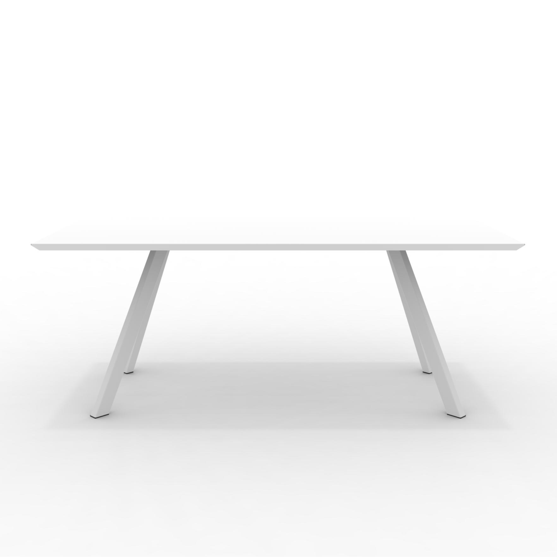 Tavolo allungabile in metallo verniciato "Daisy9" da giardino moderno cm 220/320x100 75h