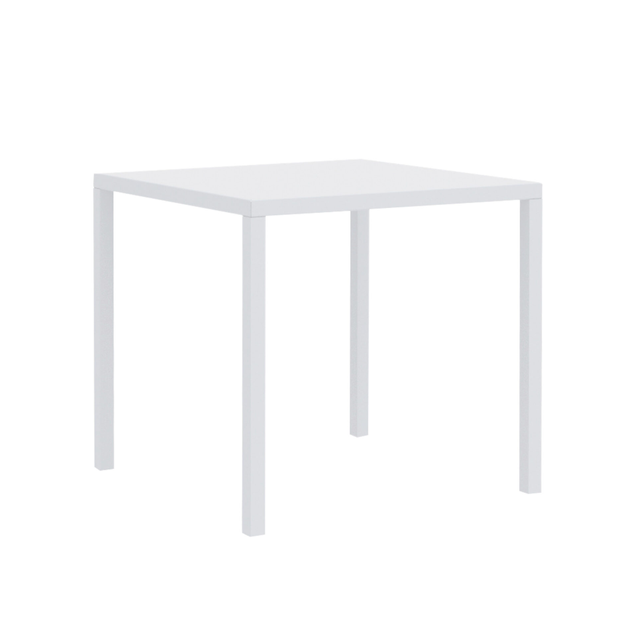 "Quatris" modern fixed square metal table for bars and gardens, stackable, height 75 cm.