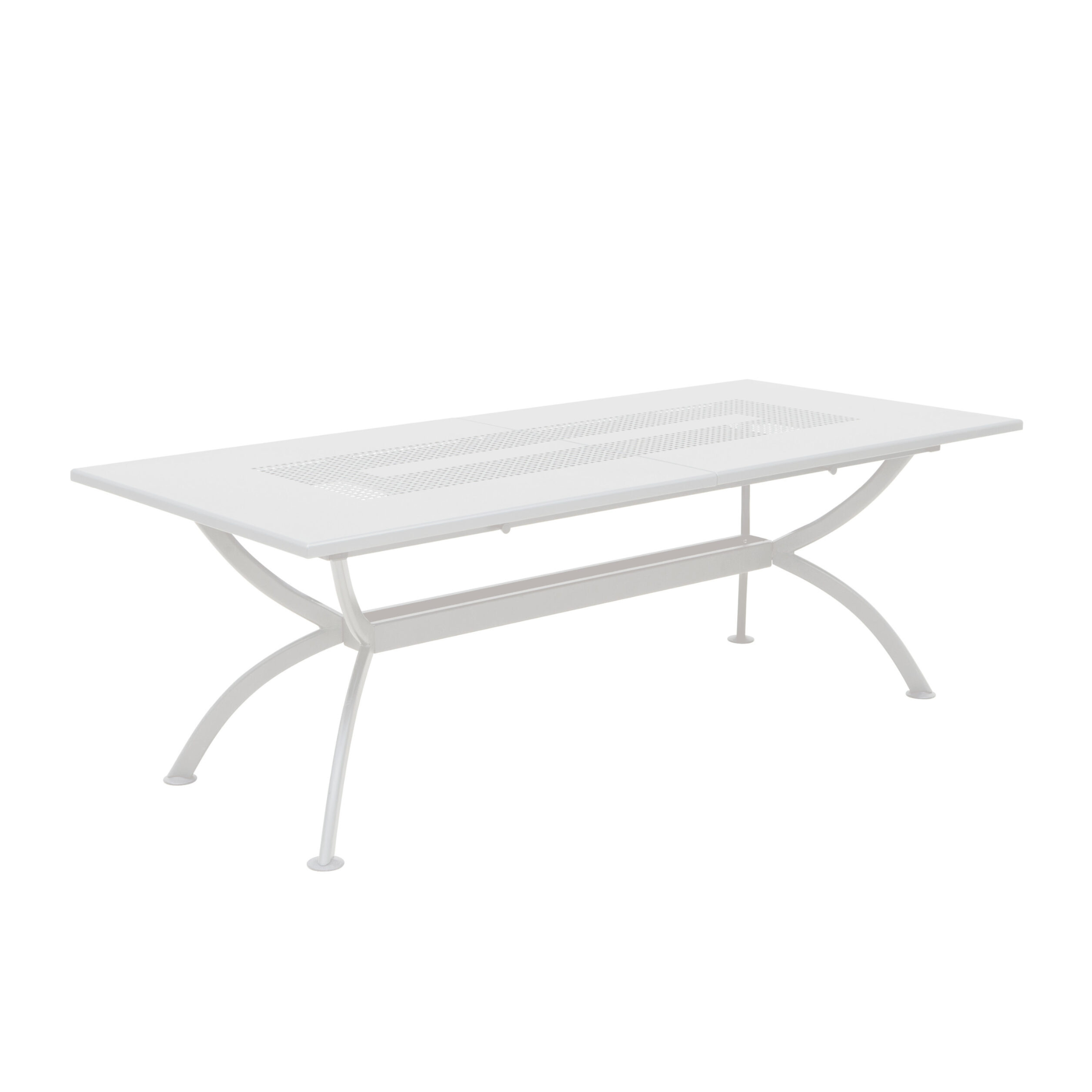 Extendable metal table "Valentino" for modern garden, 220/300x100 cm, 75 cm high