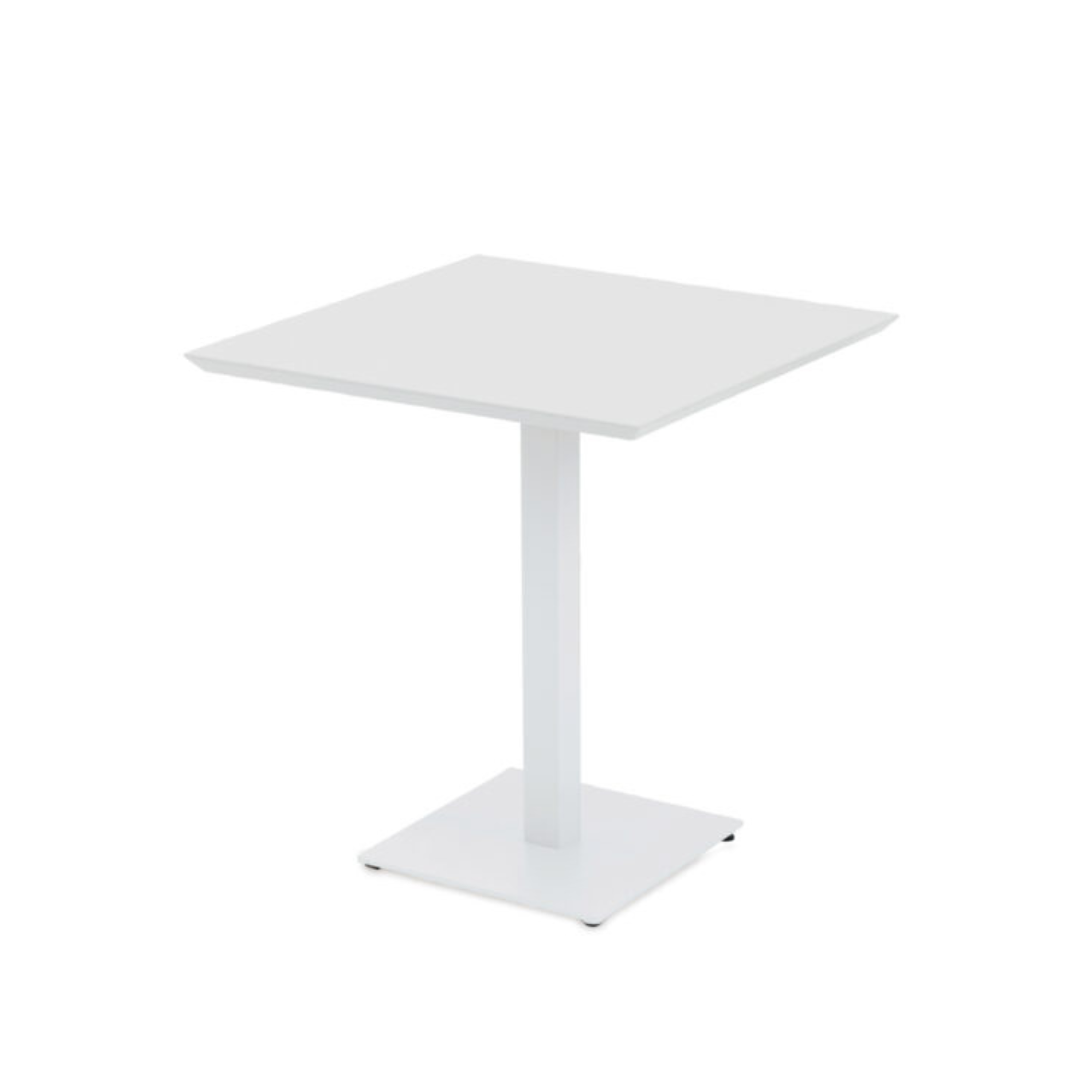 Mogan square galvanized metal garden table, 75 cm high