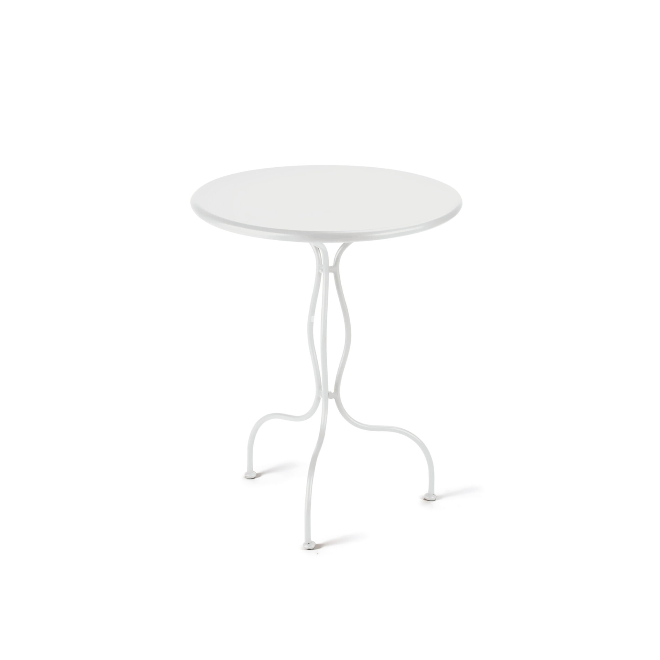 Round galvanized metal table "Rondò" for bars and gardens, dismountable, 60x60 cm, 75 cm high