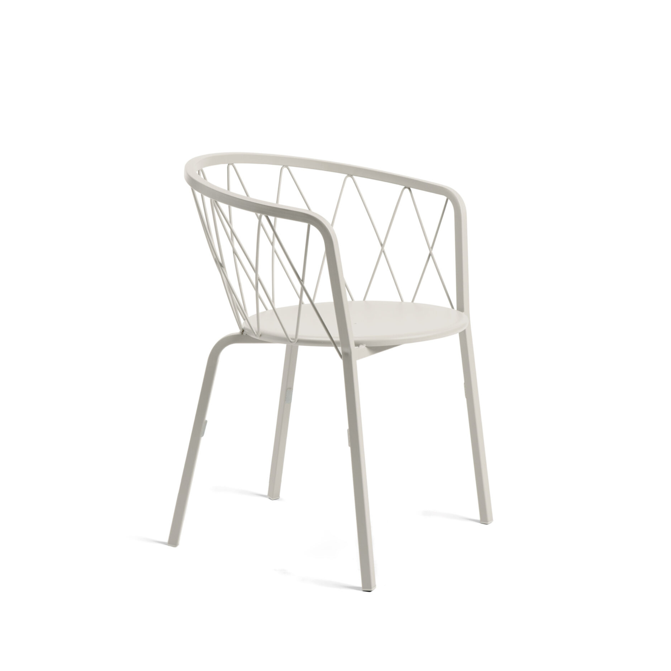 Set of stackable painted metal garden chairs "Daisy" 57x55 cm 75h