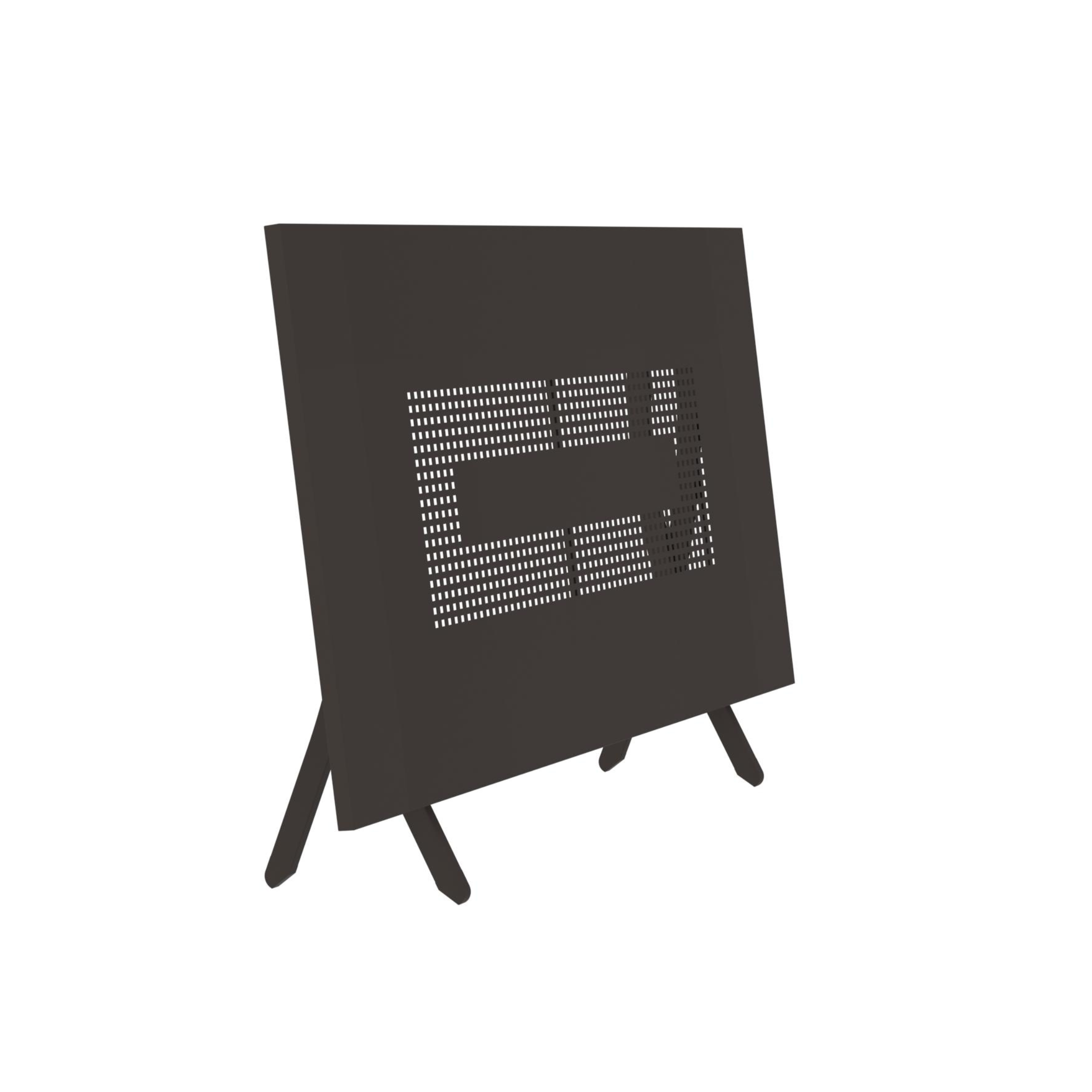 "Vegas" folding rectangular garden table in galvanized metal, 75 cm high.