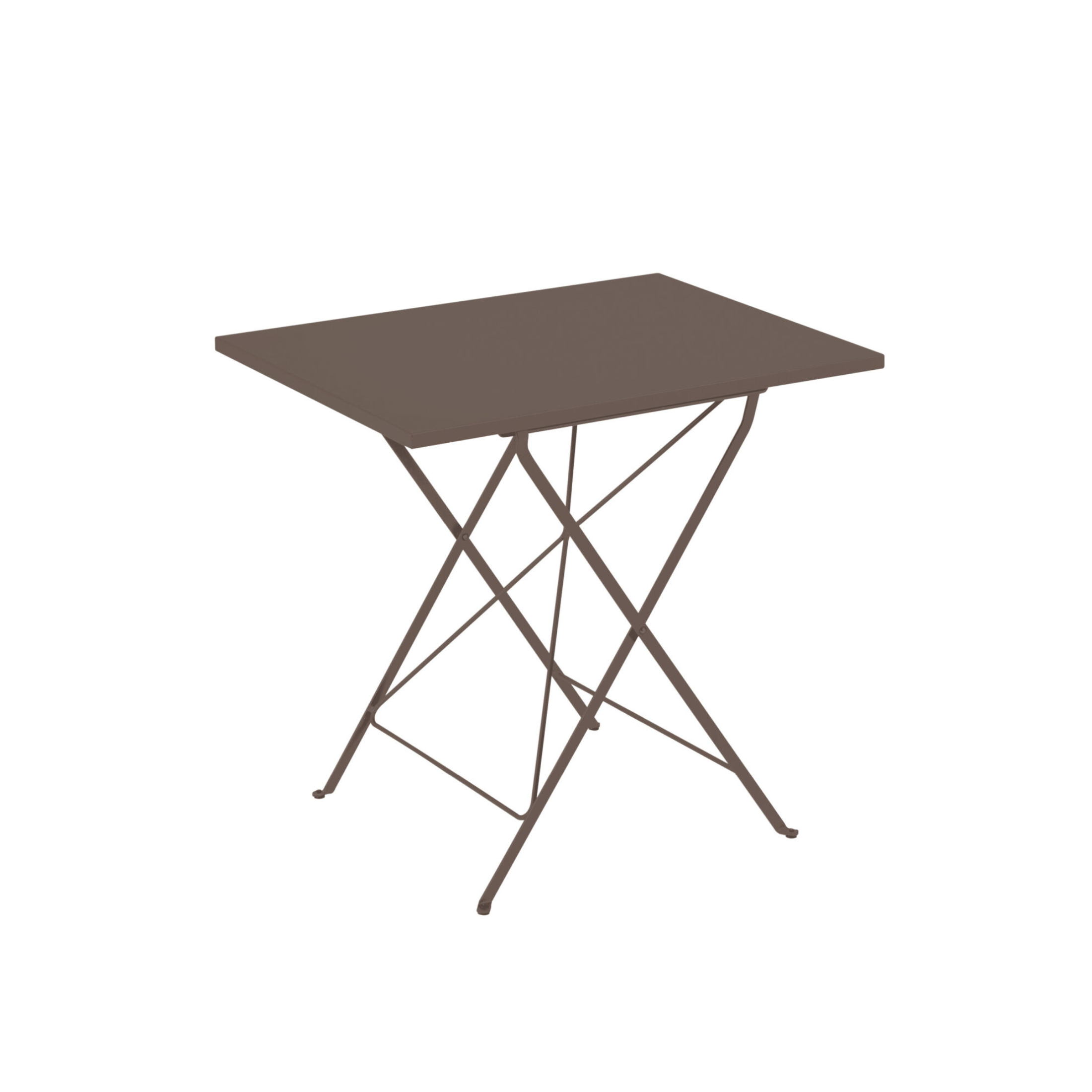 "Step" folding square table in galvanized metal for the garden, height 75 cm