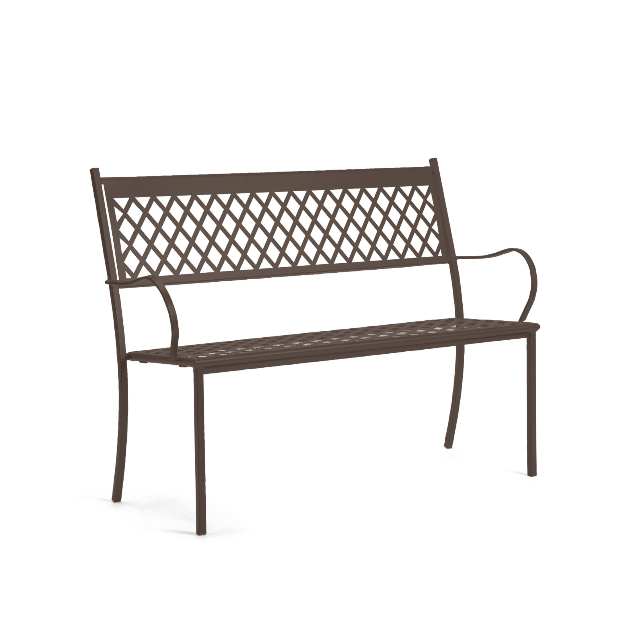 "Summertime" stackable metal garden bench, 127x56 cm, 93 cm high