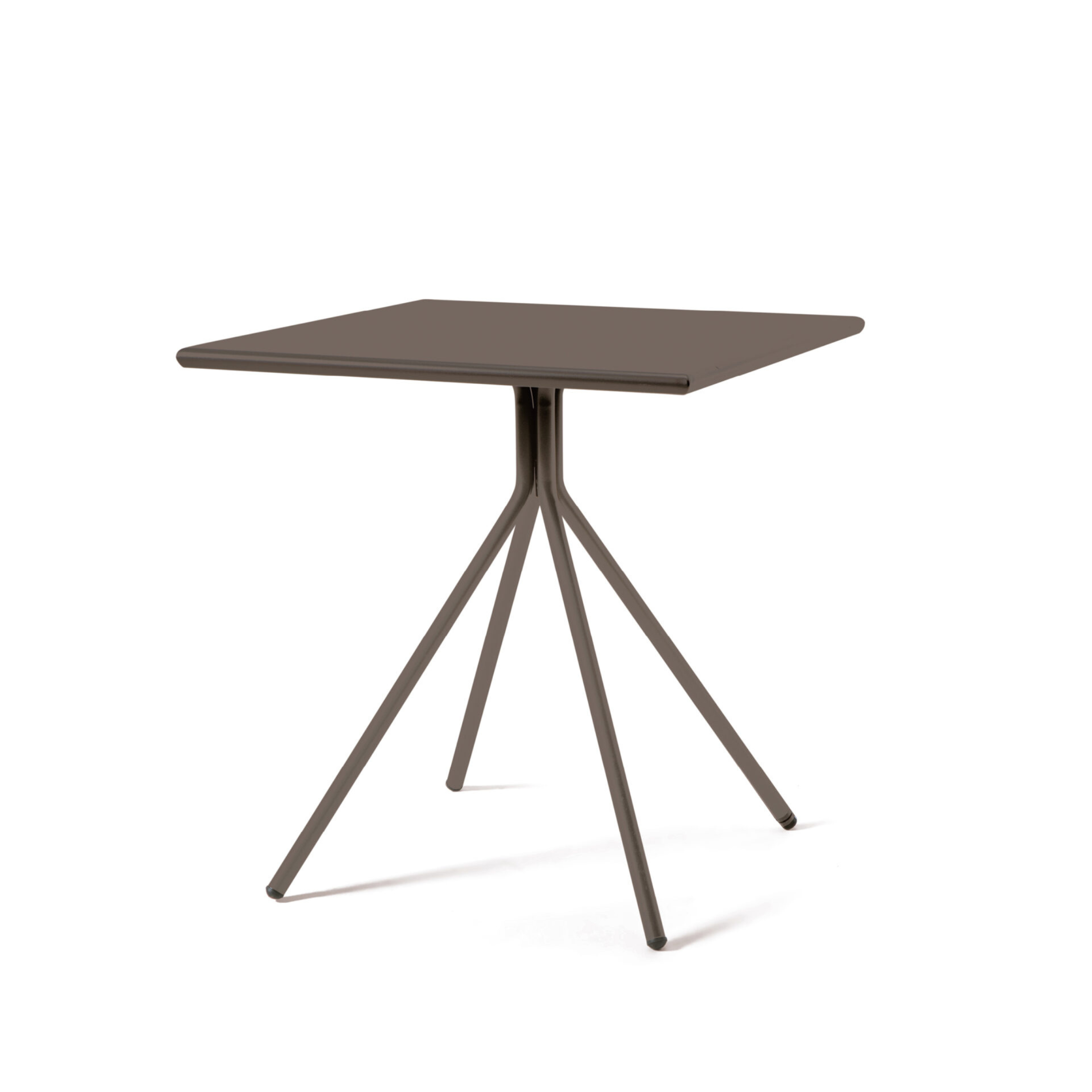 "Twist19" square galvanized metal table for bars and gardens, height 75 cm